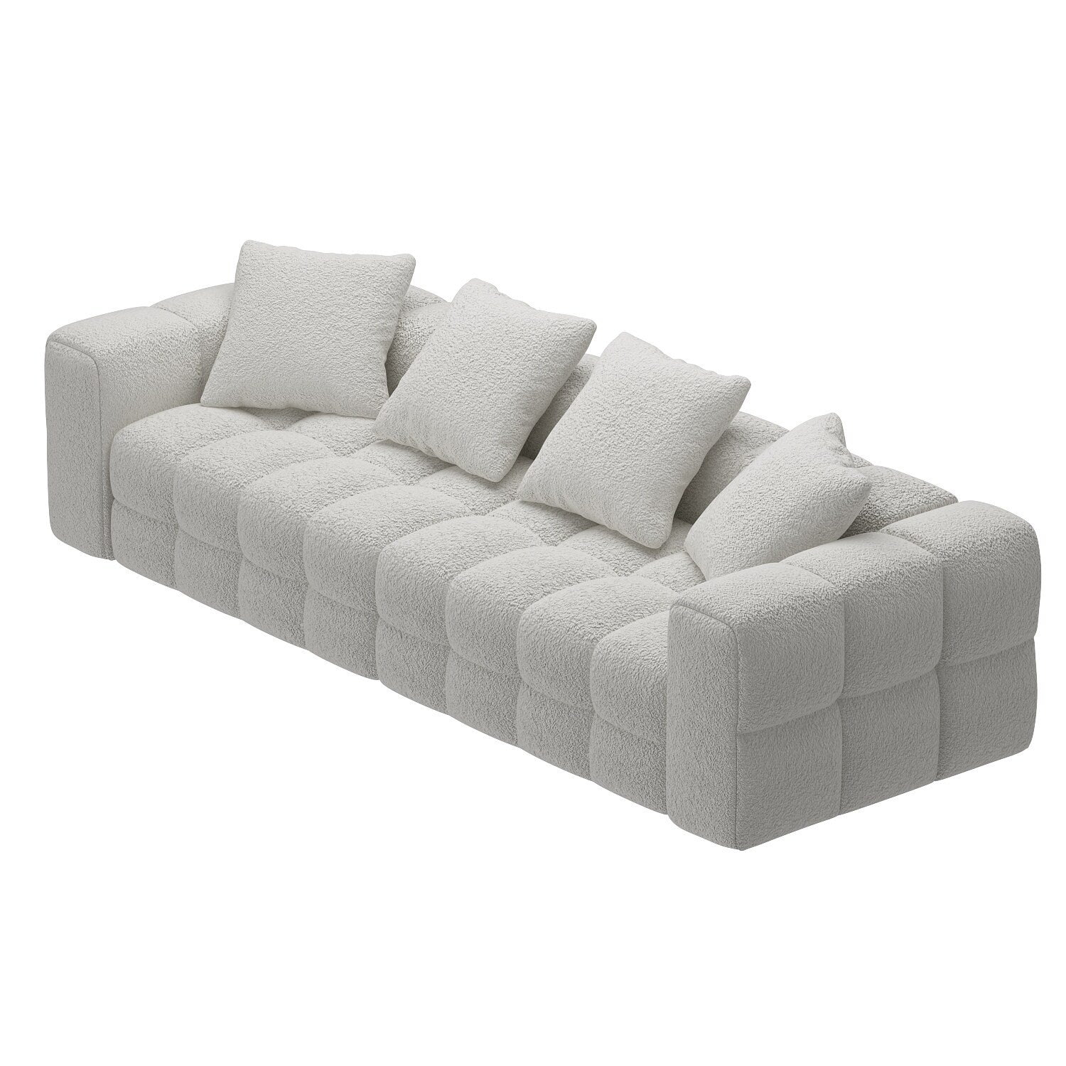 Canapé/Loveseat/Couch en velours Teddy 100.8 avec accoudoirs - Style moderne