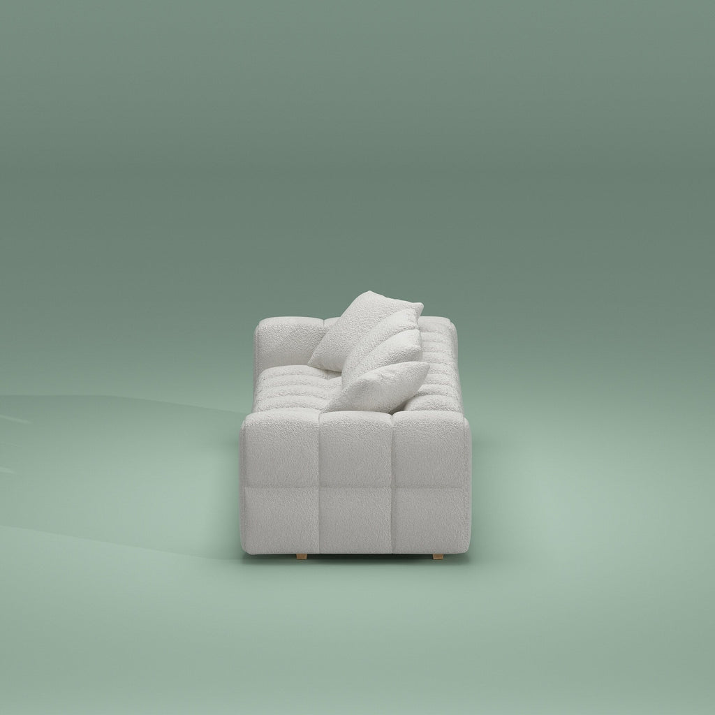 Canapé/Loveseat/Couch en velours Teddy 100.8 avec accoudoirs - Style moderne