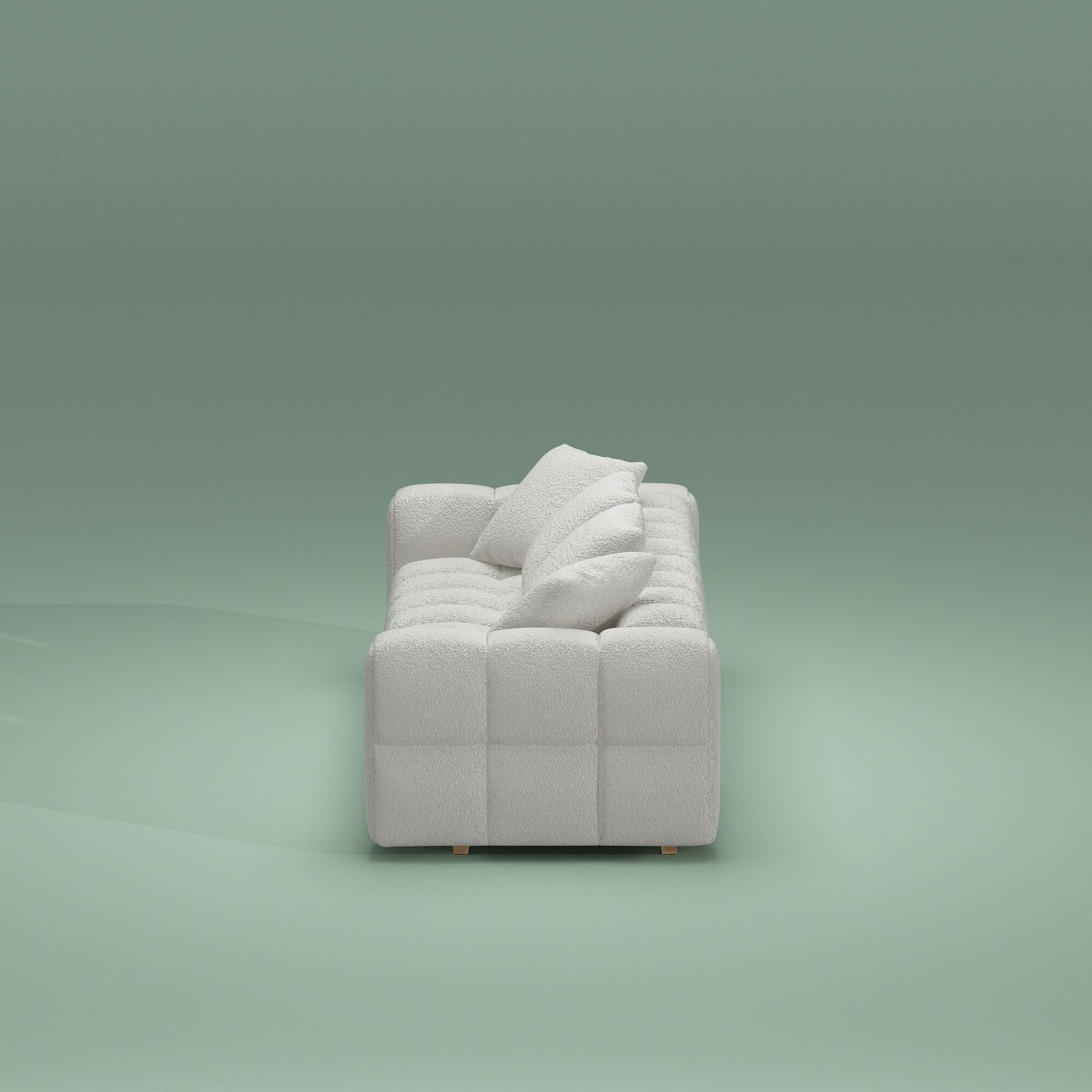 Canapé/Loveseat/Couch en velours Teddy 100.8 avec accoudoirs - Style moderne