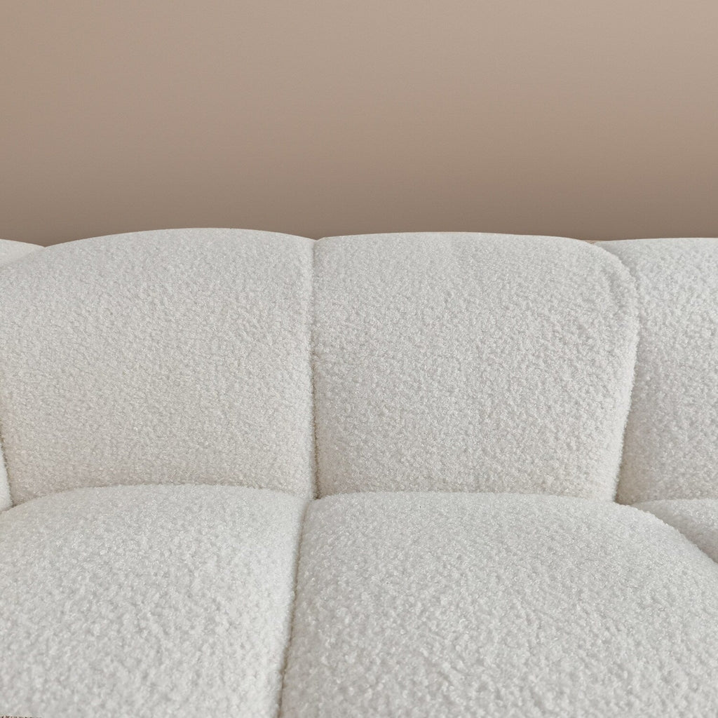 Canapé/Loveseat/Couch en velours Teddy 100.8 avec accoudoirs - Style moderne