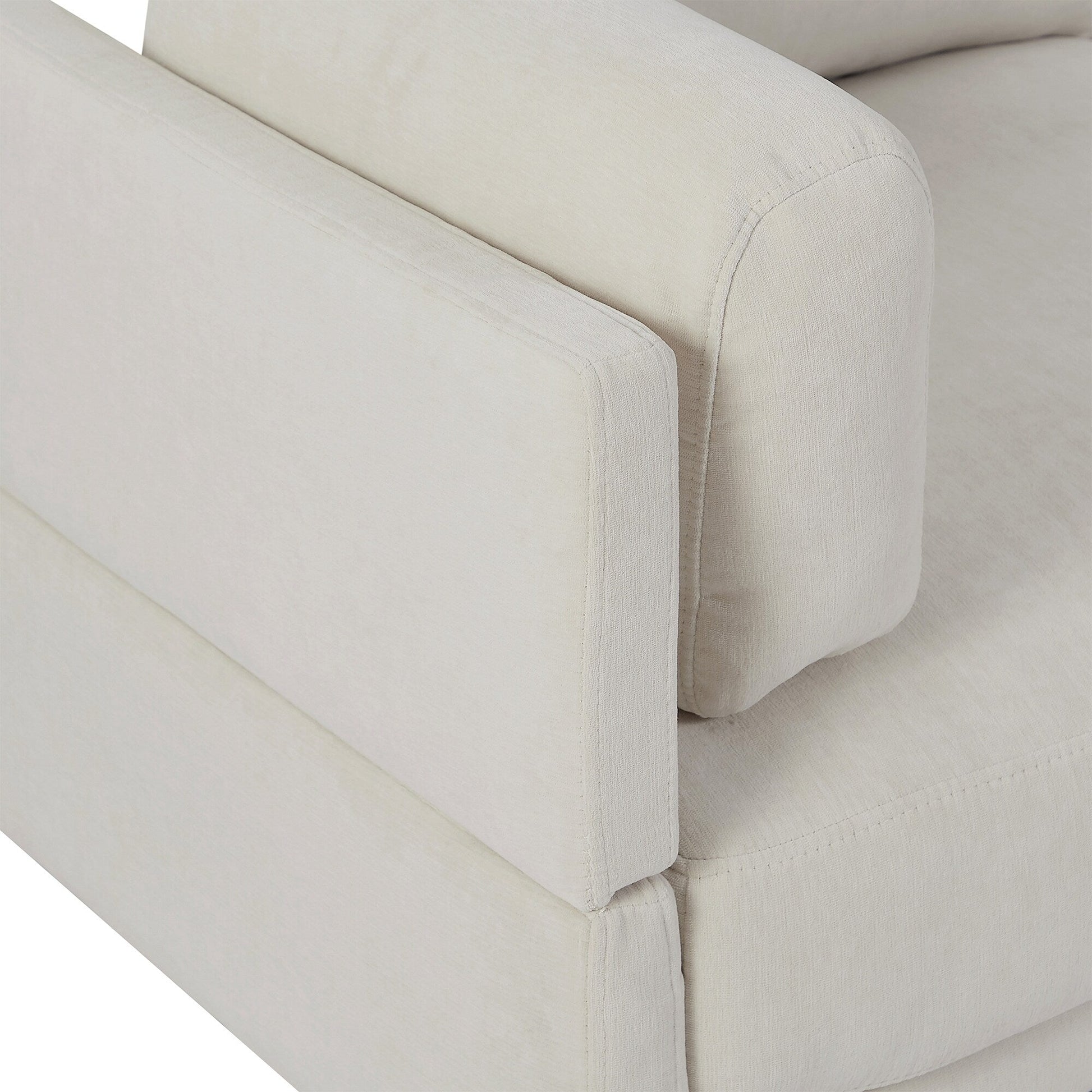 Canapé d'angle en forme de L de 102,4 pouces en polyester avec pouf réversible, coussins épais et pieds en plastique.
