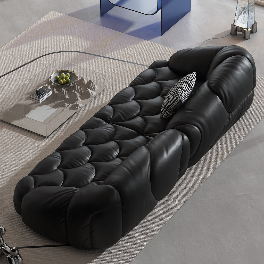 Canapé recouvert de cuir 104.3 - 104.3 x 45.3