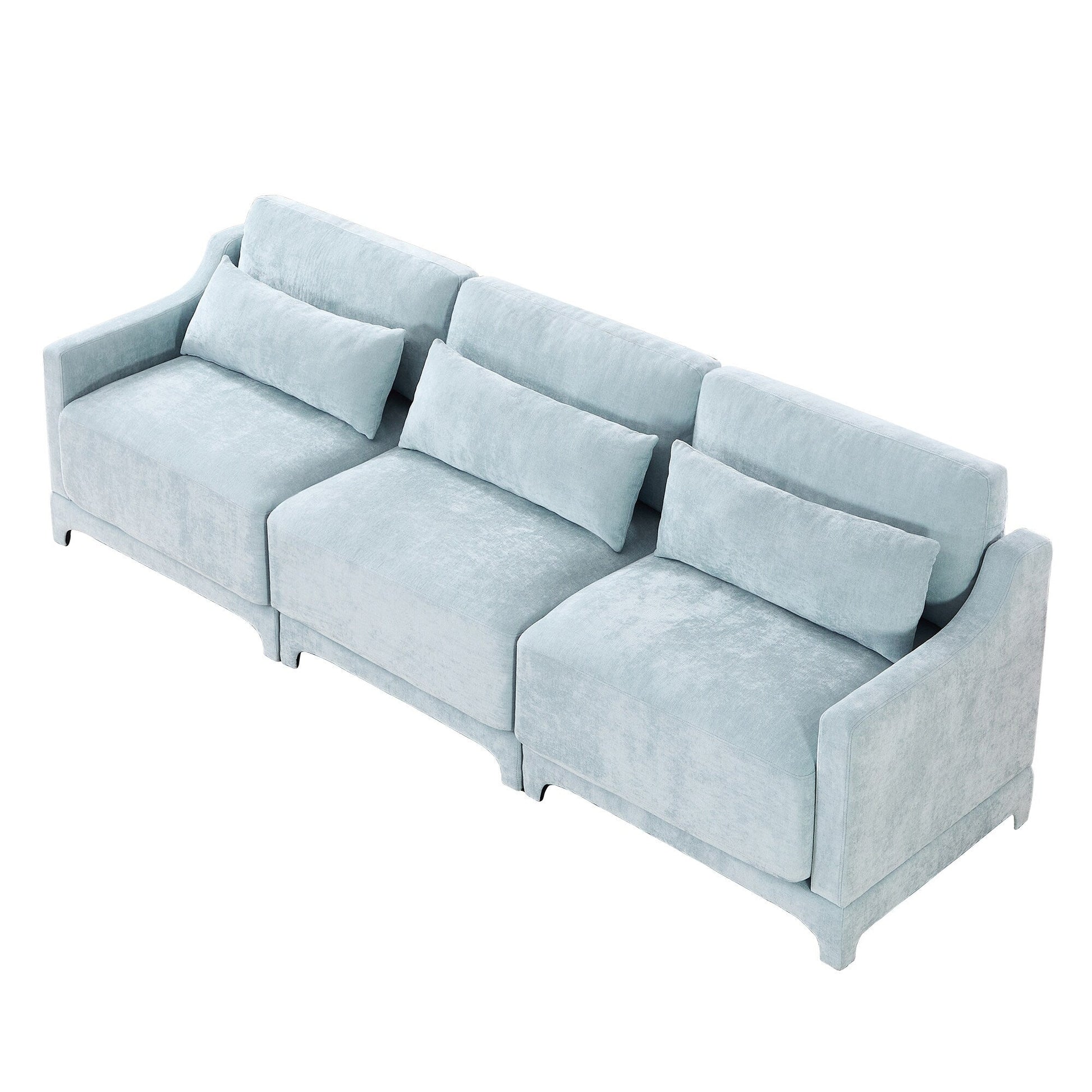 105.9 Chenille 4-Seater Sofa with ergonomic, wooden base,high - resilience sponge for Living Room