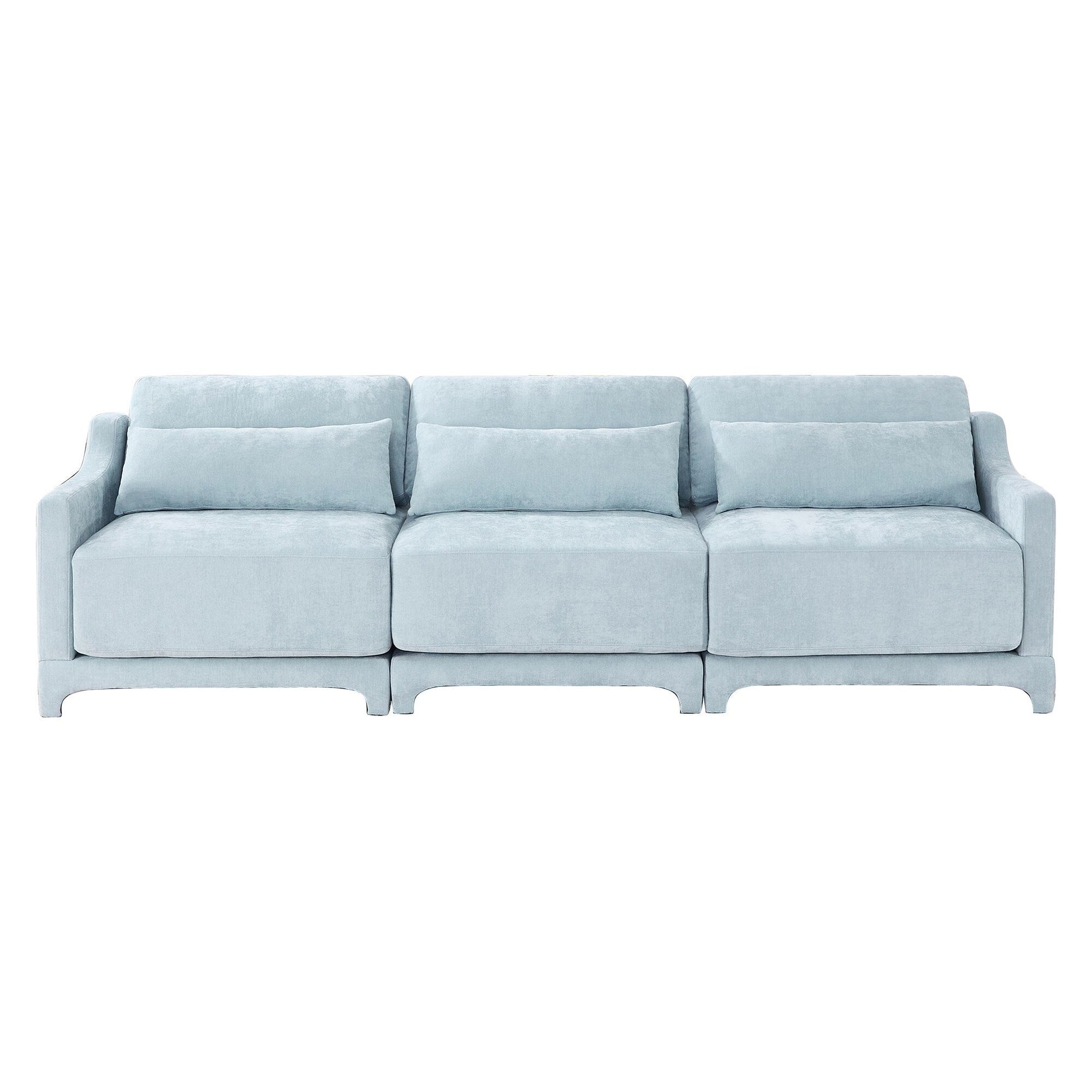 105.9 Chenille 4-Seater Sofa with ergonomic, wooden base,high - resilience sponge for Living Room