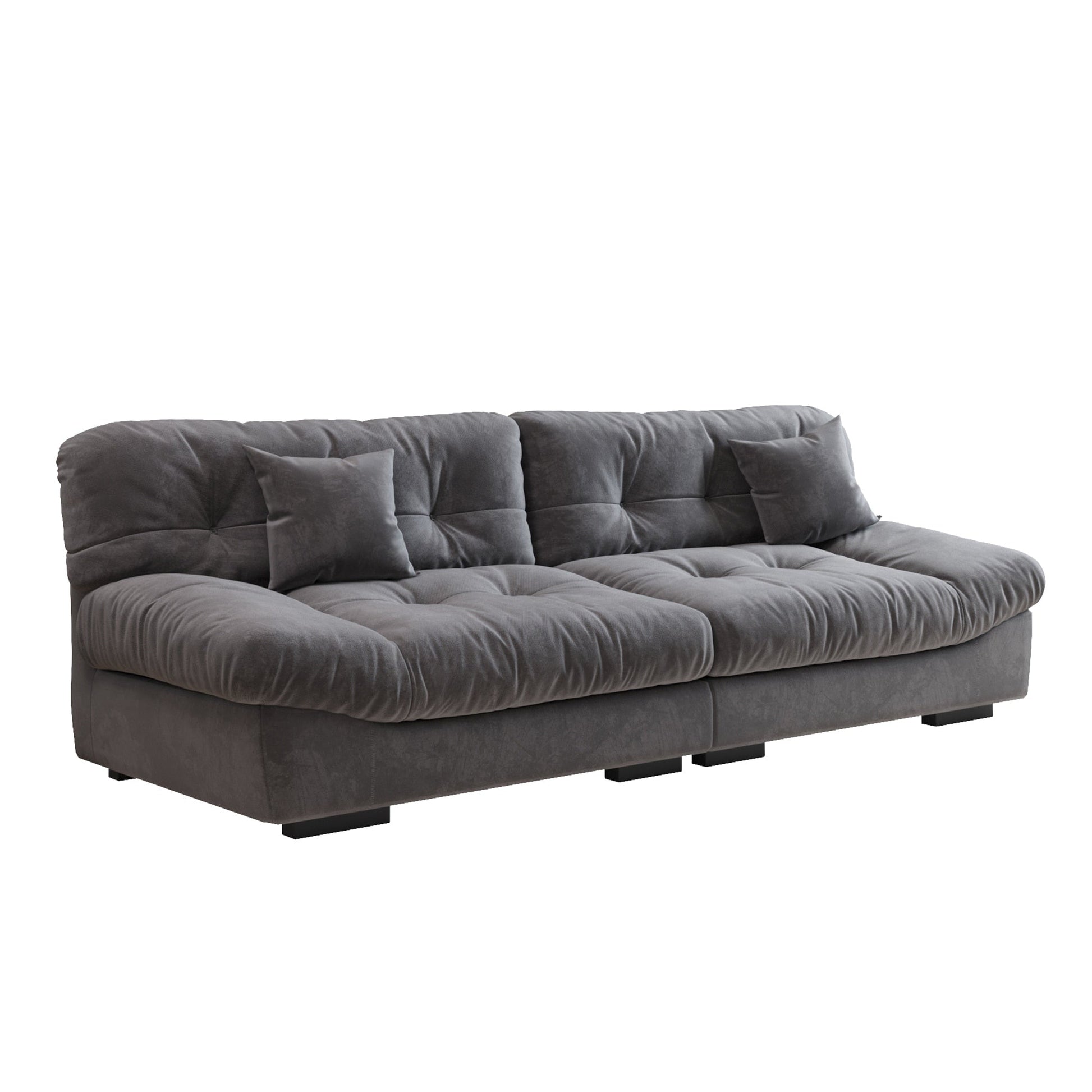 Canapé-lit minimaliste Cloud de 105 pouces avec deux coussins