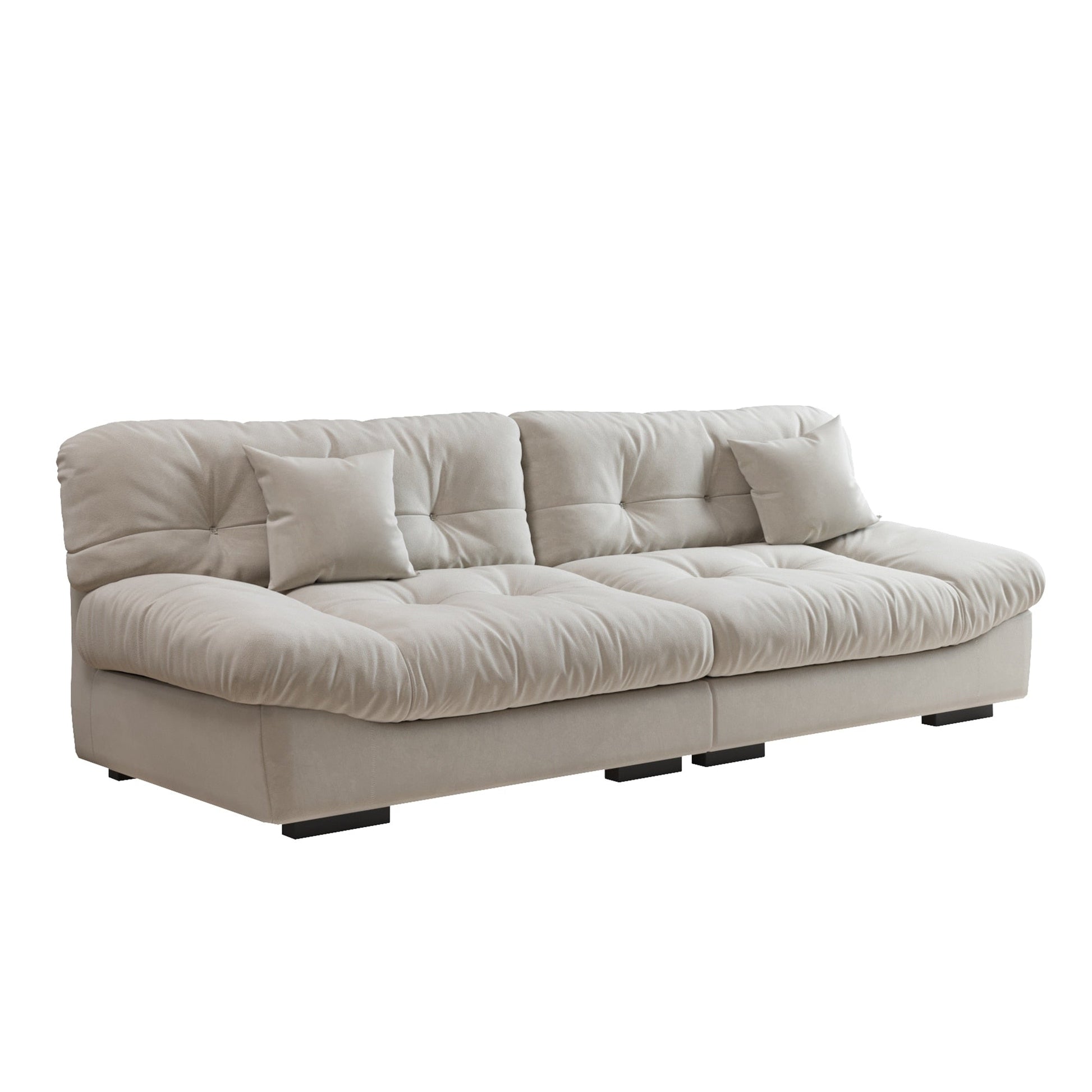 Canapé-lit minimaliste Cloud de 105 pouces avec deux coussins