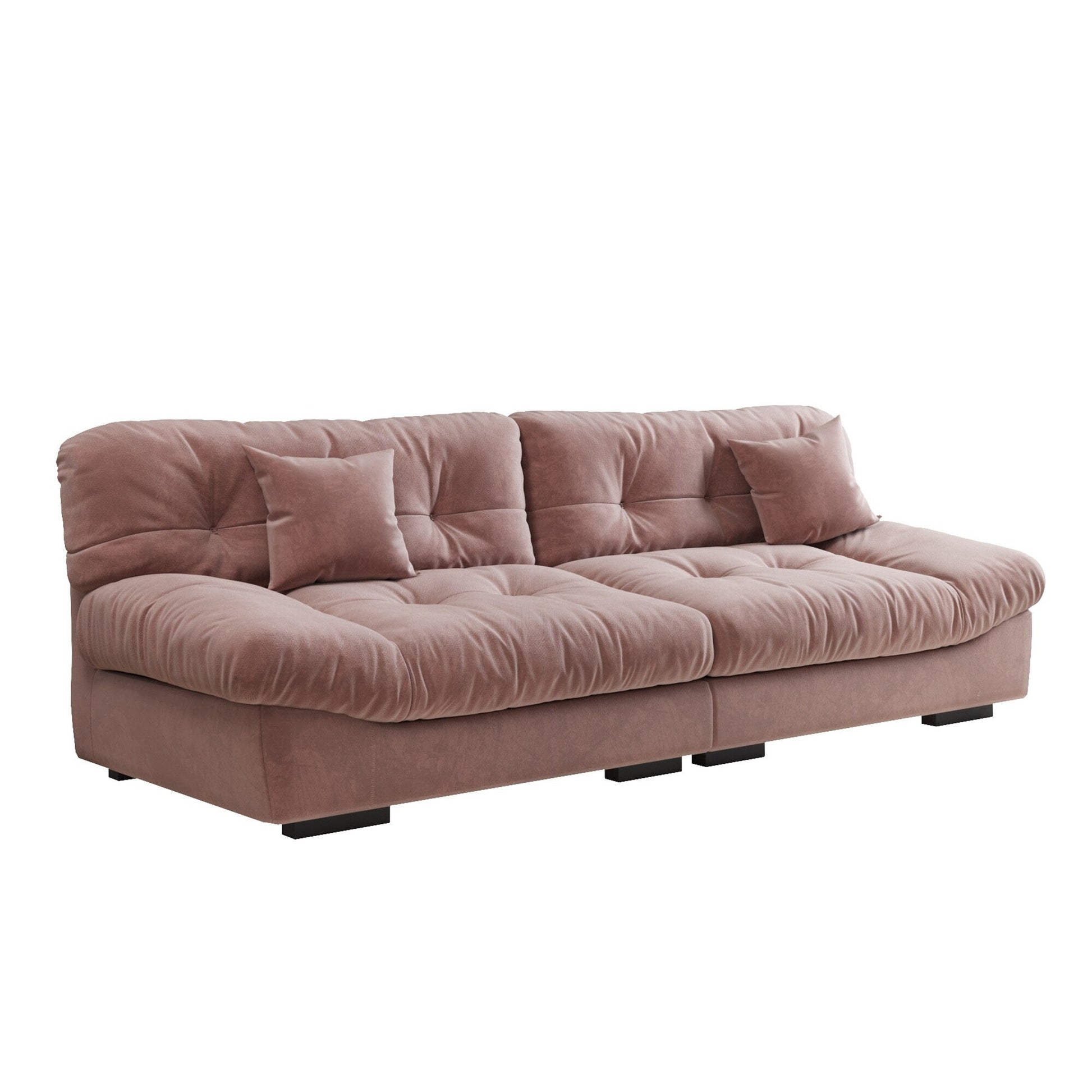 Canapé-lit minimaliste Cloud de 105 pouces avec deux coussins
