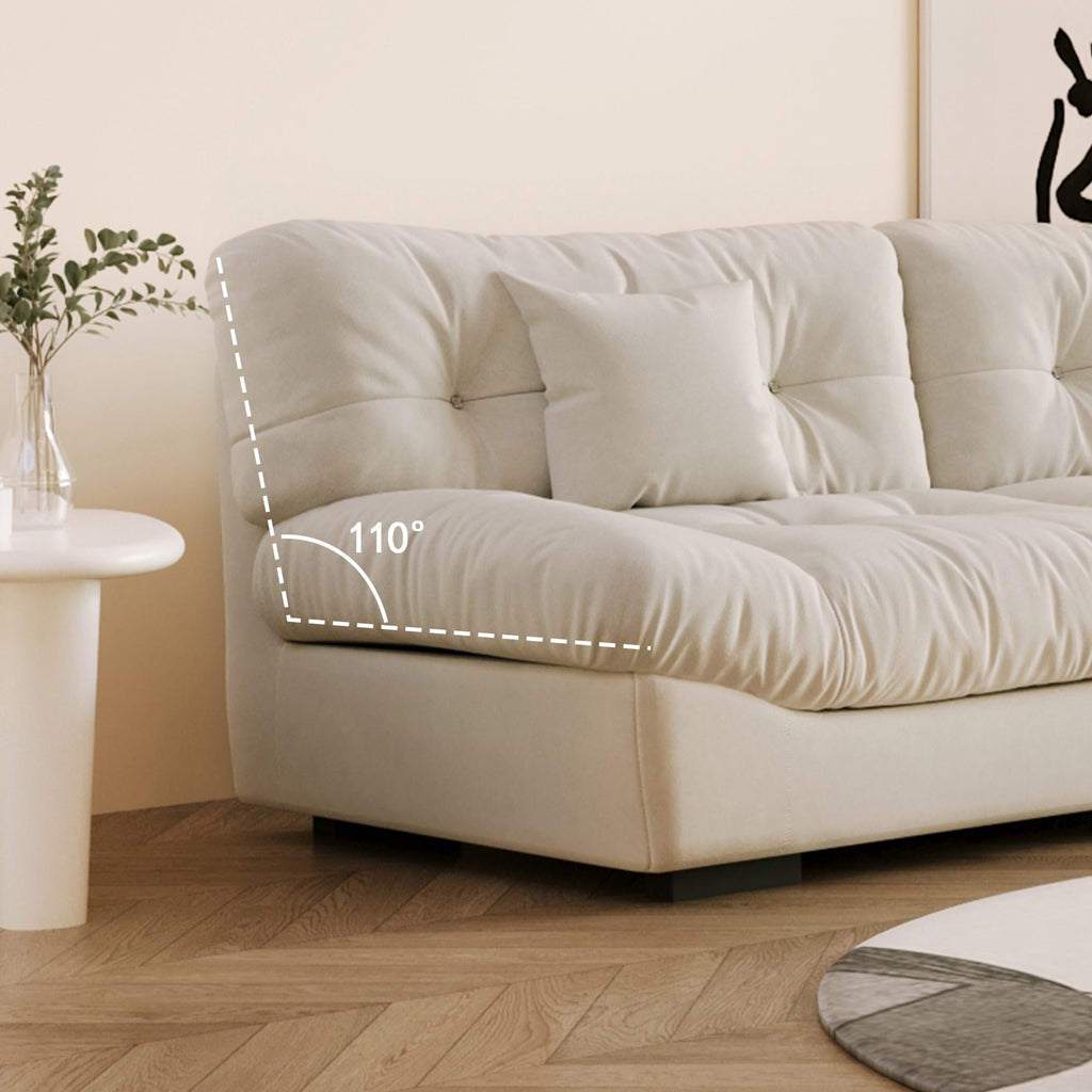 Canapé-lit minimaliste Cloud de 105 pouces avec deux coussins