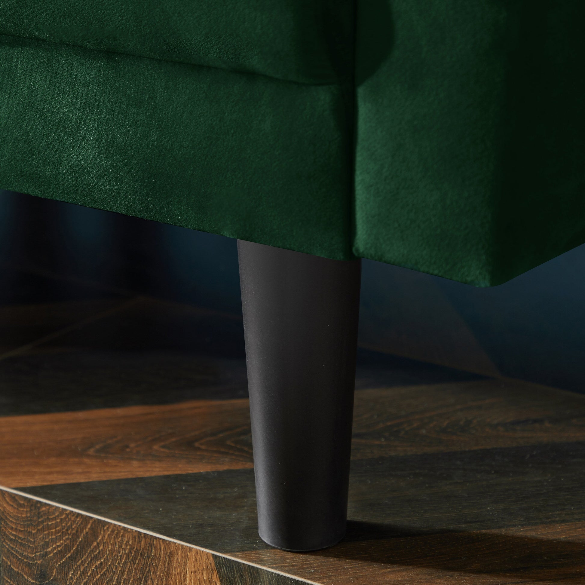 Canapé d'angle 106.7 en velours réversible avec fonction lit escamotable, chaise longue réglable et 2 coussins
