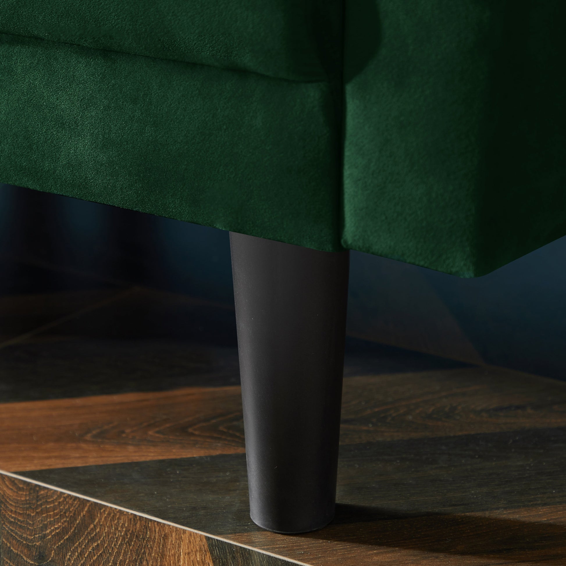 Canapé d'angle 3 places réversible en velours de 270 cm avec fonction lit et méridienne