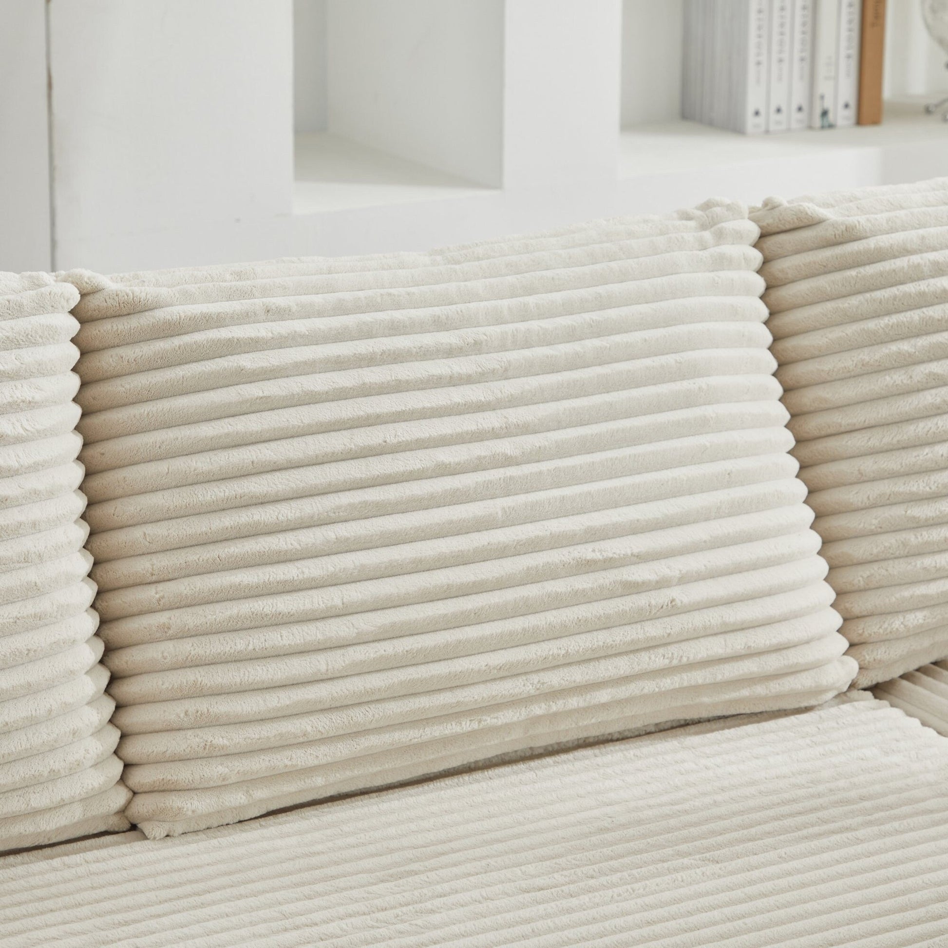 Canapé d'angle Cloud 106 avec deux chaises longues, canapé modulaire moderne à assise profonde pour salon, aucun assemblage requis.