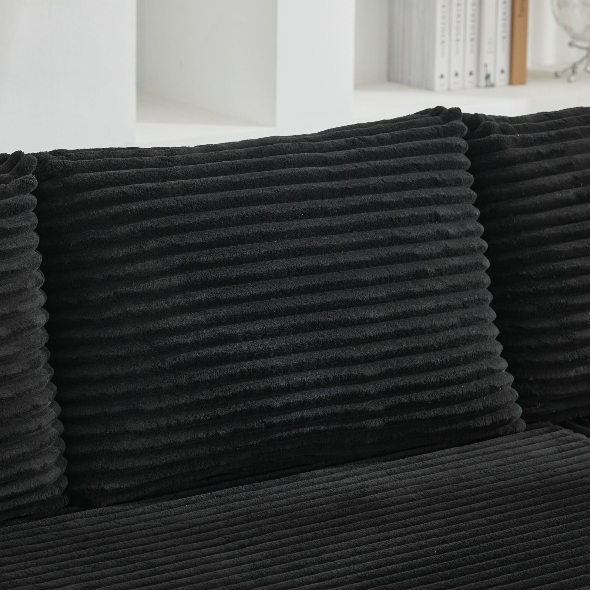 Canapé d'angle Cloud 106 avec deux chaises longues, canapé modulaire moderne à assise profonde pour salon, aucun assemblage requis.