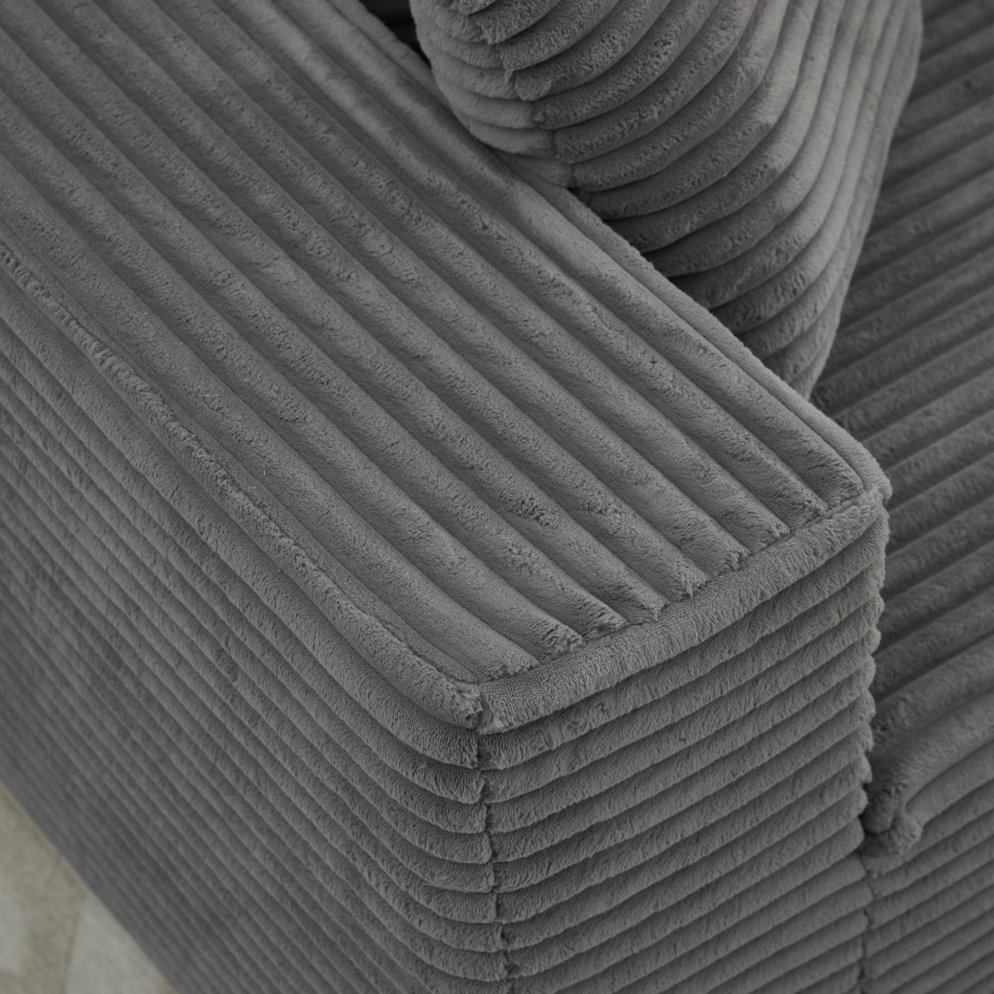 Canapé d'angle Cloud 106 en forme de L avec méridienne droite, canapé modulaire moderne à assise profonde pour salon, aucun assemblage requis.