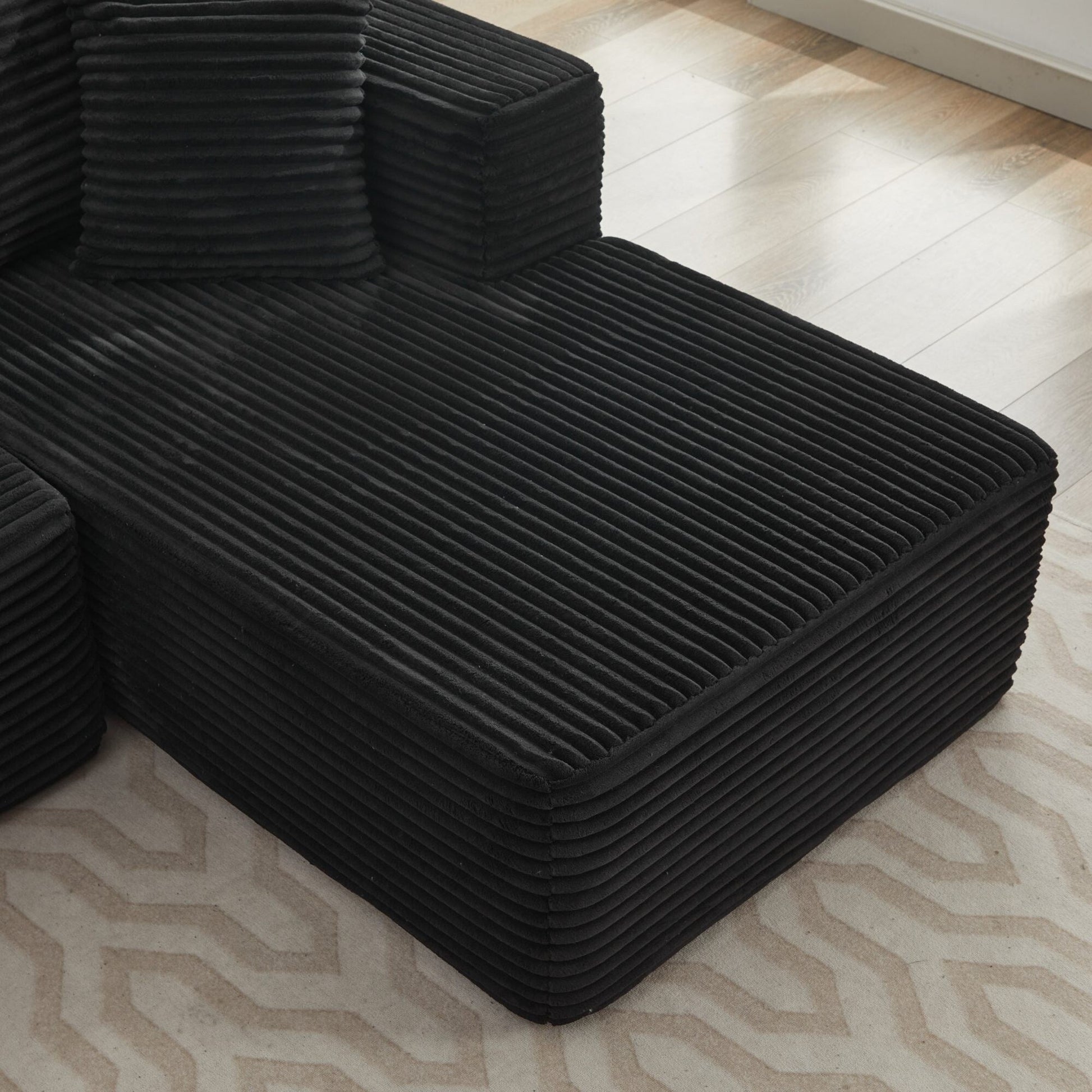 Canapé d'angle Cloud 106 en forme de L avec méridienne droite, canapé modulaire moderne à assise profonde pour salon, aucun assemblage requis.