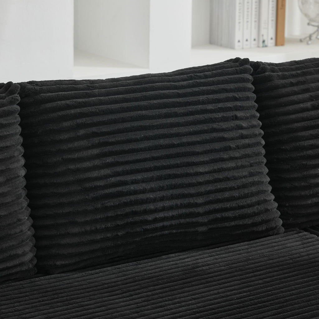 Canapé d'angle Cloud 106 en forme de L avec méridienne droite, canapé modulaire moderne à assise profonde pour salon, aucun assemblage requis.