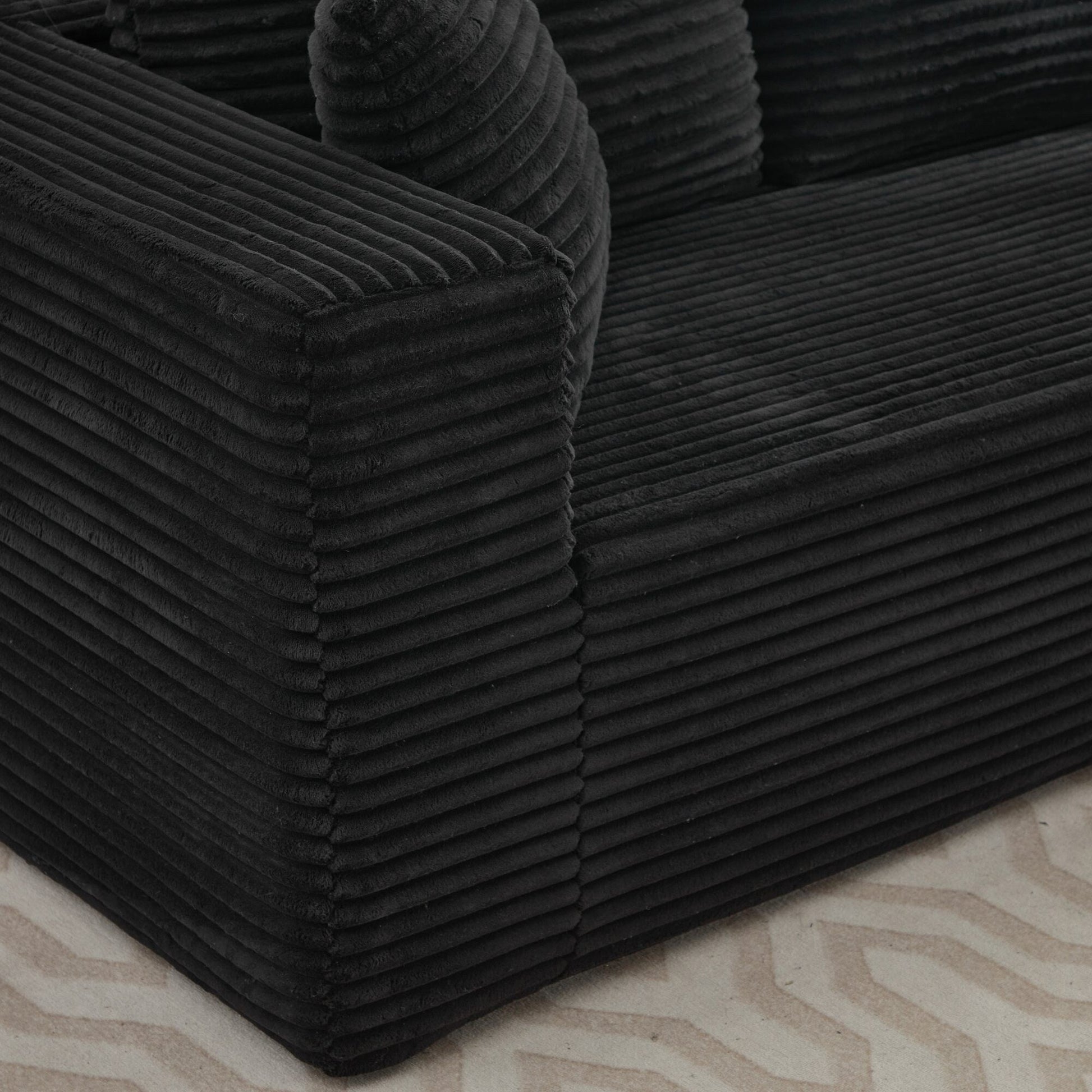 Canapé d'angle Cloud 106 en forme de L avec méridienne droite, canapé modulaire moderne à assise profonde pour salon, aucun assemblage requis.