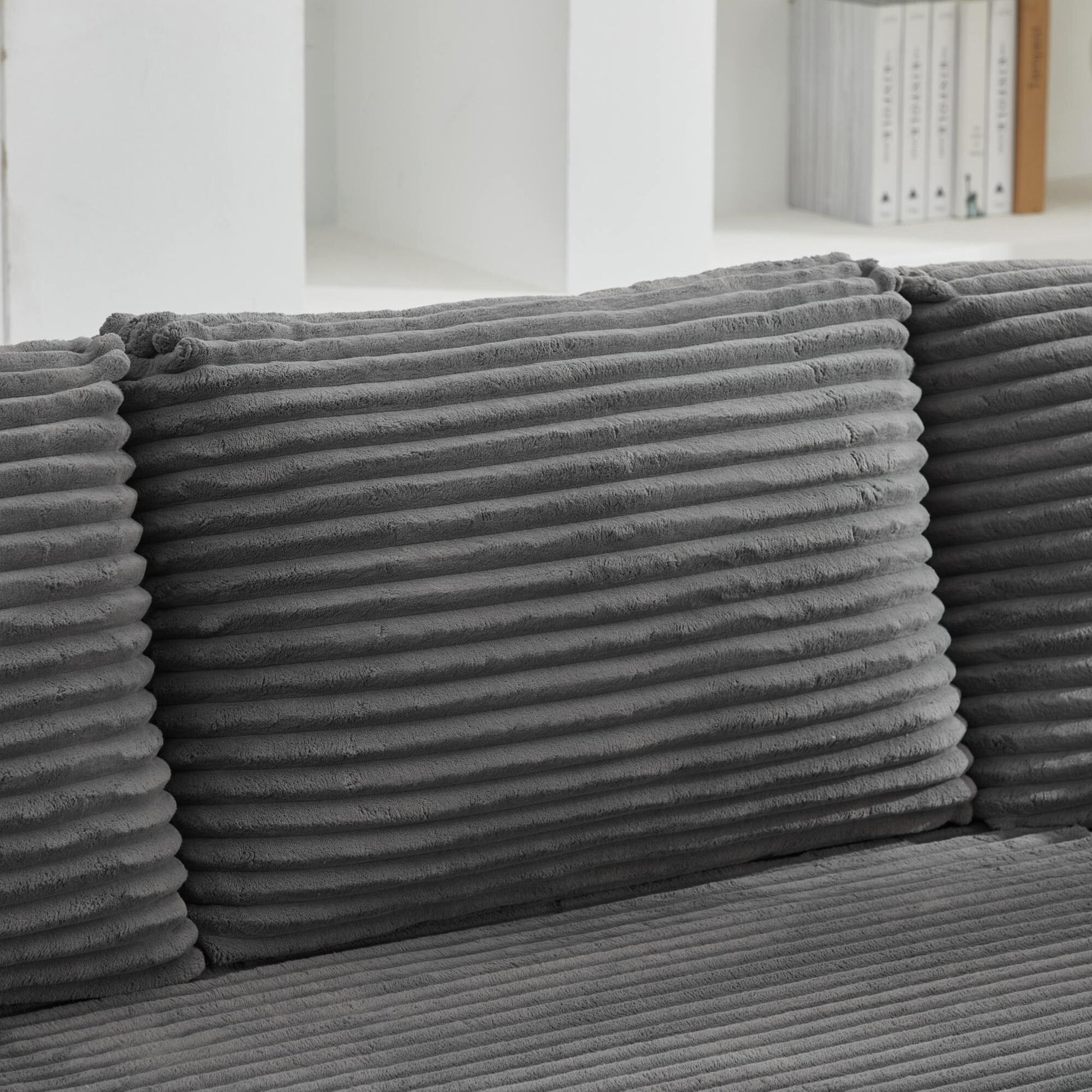 Canapé d'angle Cloud 106 en forme de L avec méridienne droite, canapé modulaire moderne à assise profonde pour salon, aucun assemblage requis.