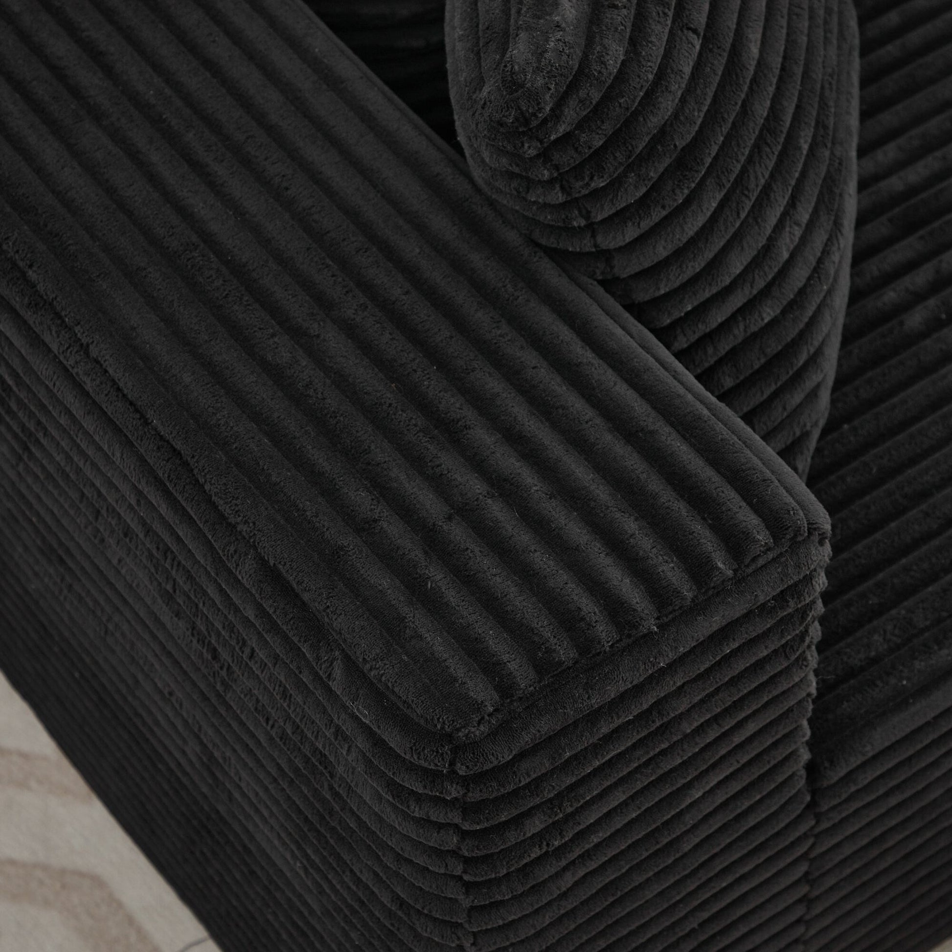 Canapé d'angle Cloud 106 en forme de L avec méridienne droite, canapé modulaire moderne à assise profonde pour salon, aucun assemblage requis.