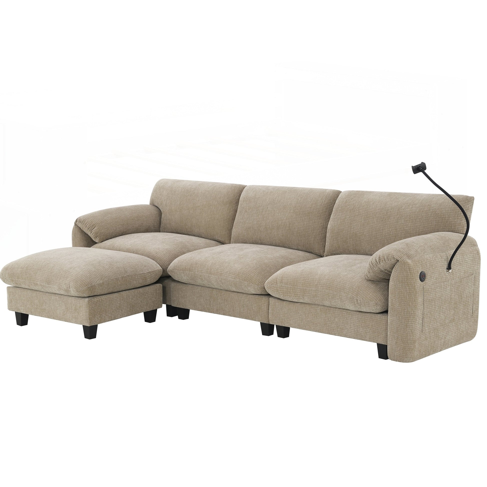 Canapé d'angle modulable de 108 pouces