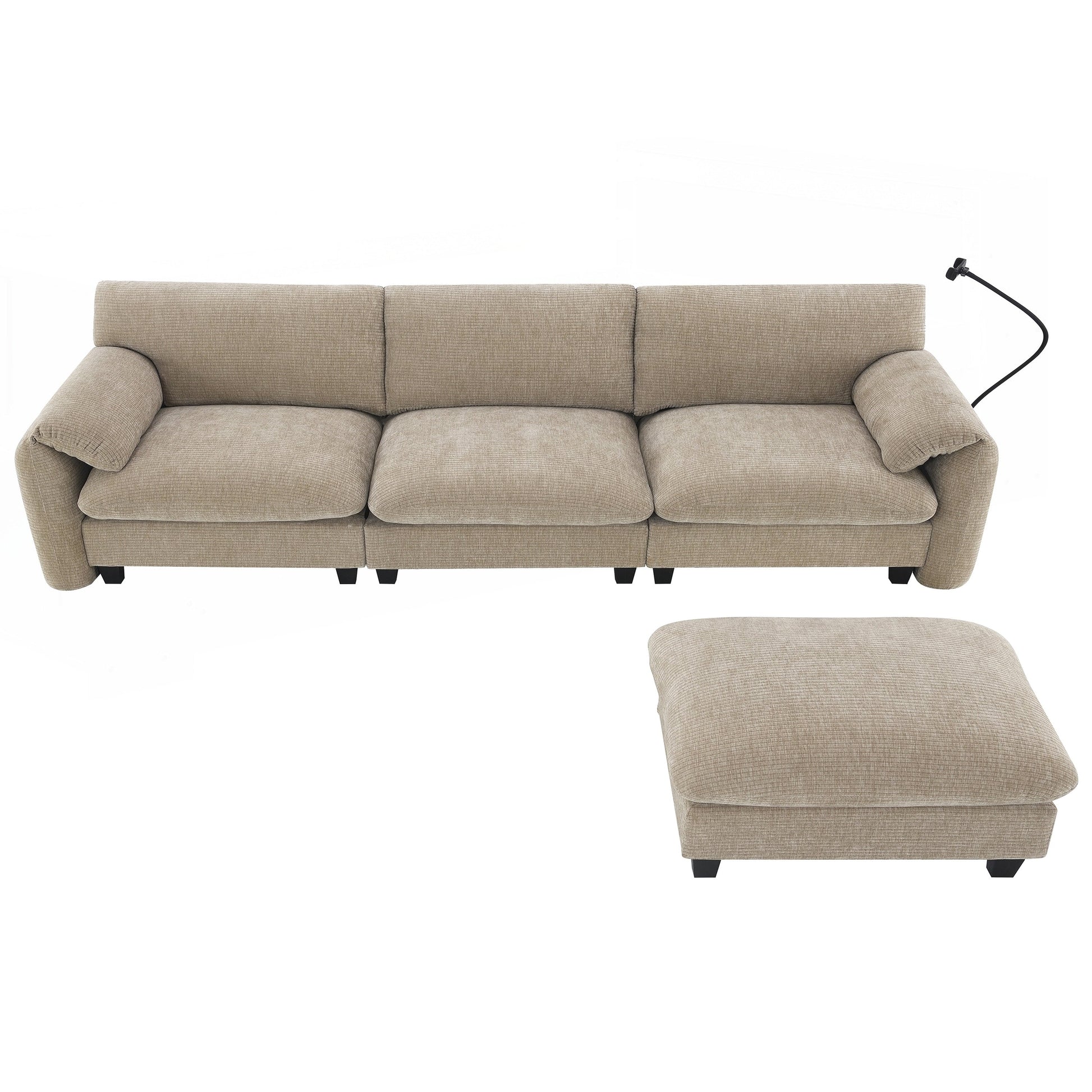 Canapé d'angle modulable de 108 pouces