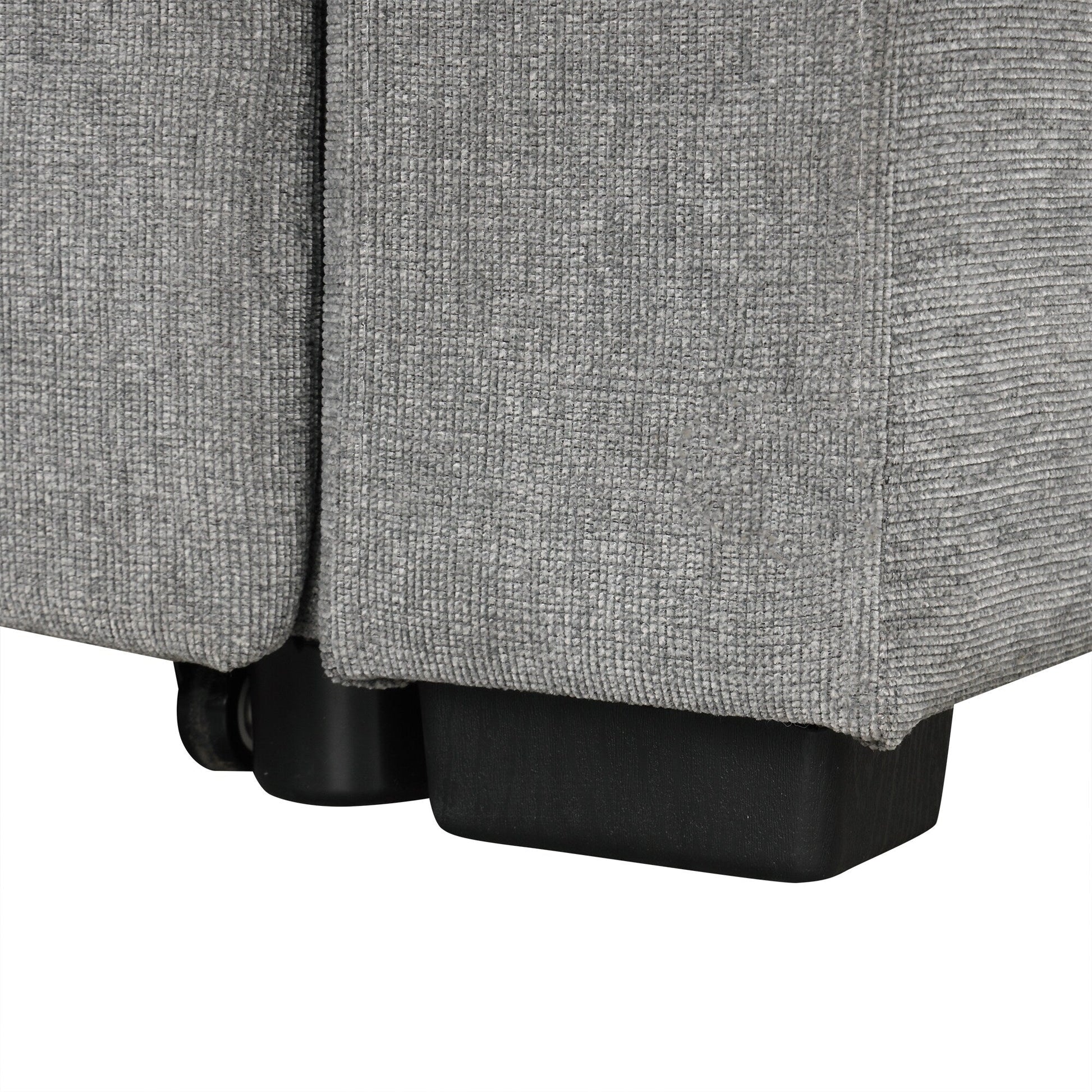 Canapé d'angle modulable en U de 274 cm avec lit escamotable, ports USB et porte-gobelets doubles pour le salon.