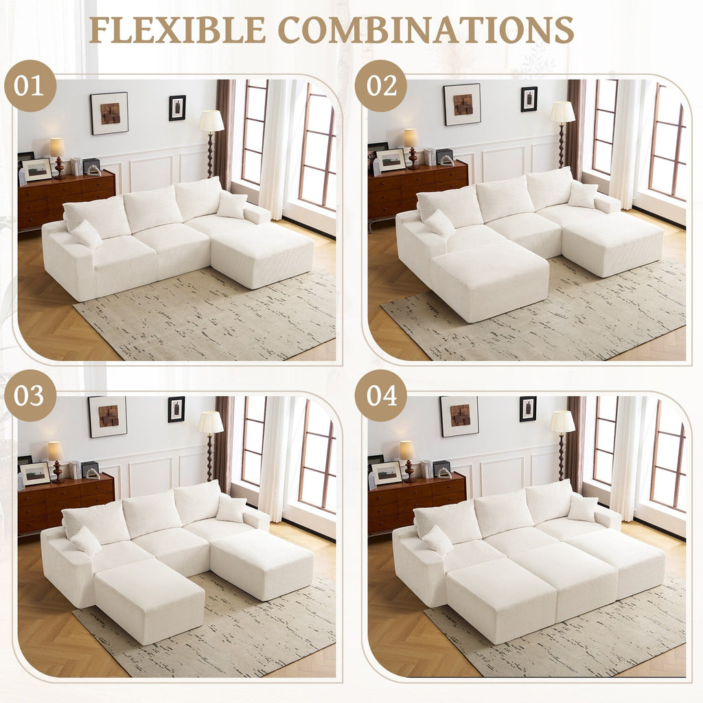 Canapé d'angle en forme de L 110, canapé-lit 3 places à compression complète avec méridienne