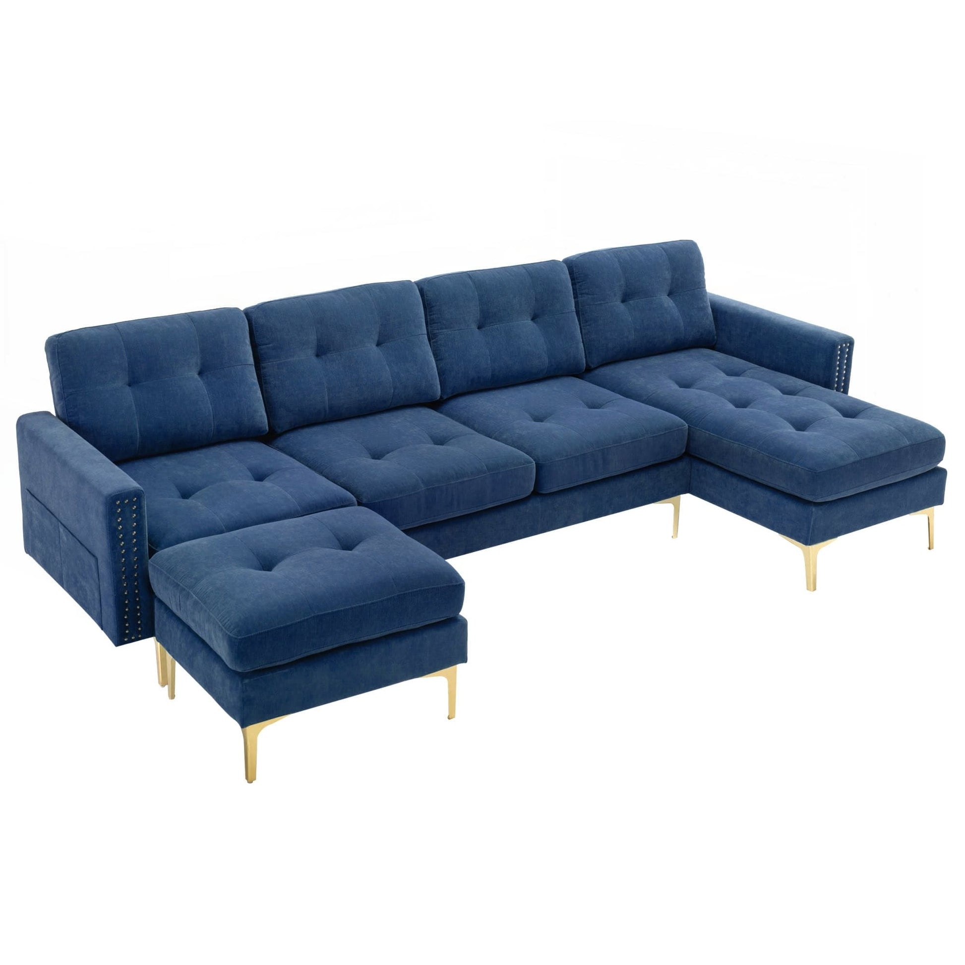 Canapé d'angle convertible en forme de L de 110 pouces