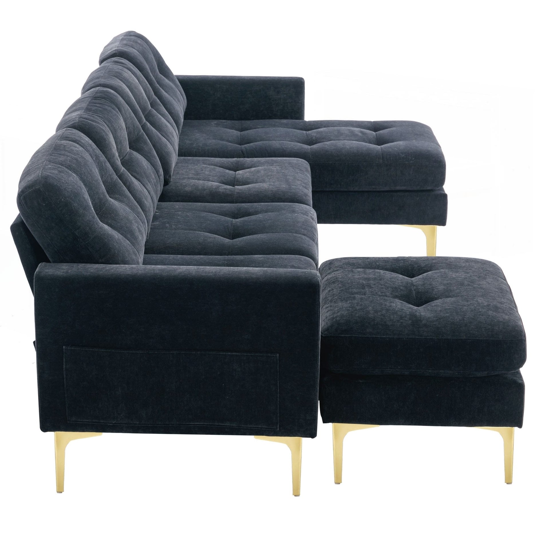 Canapé d'angle convertible en forme de L de 110 pouces