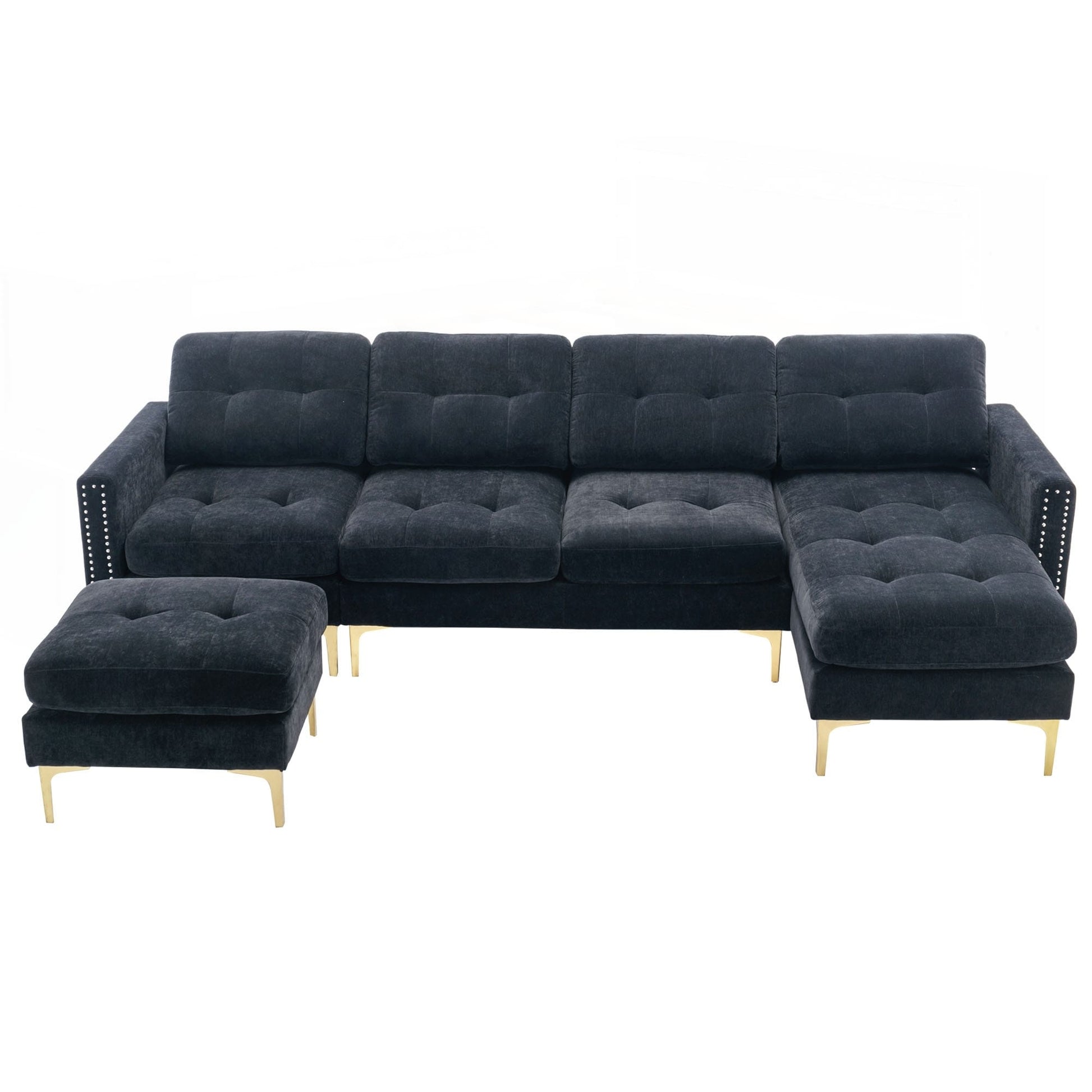 Canapé d'angle convertible en forme de L de 110 pouces