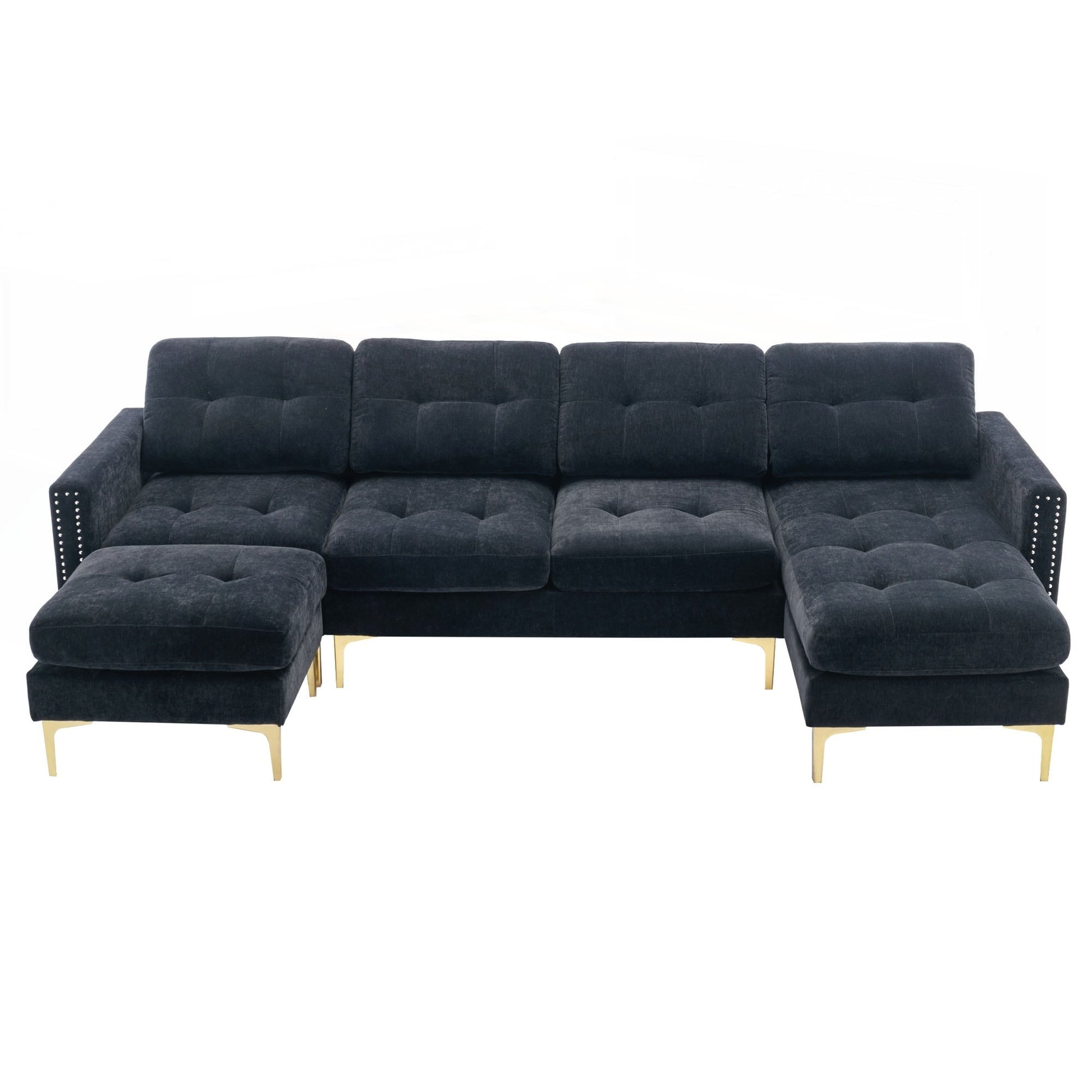 Canapé d'angle convertible en forme de L de 110 pouces