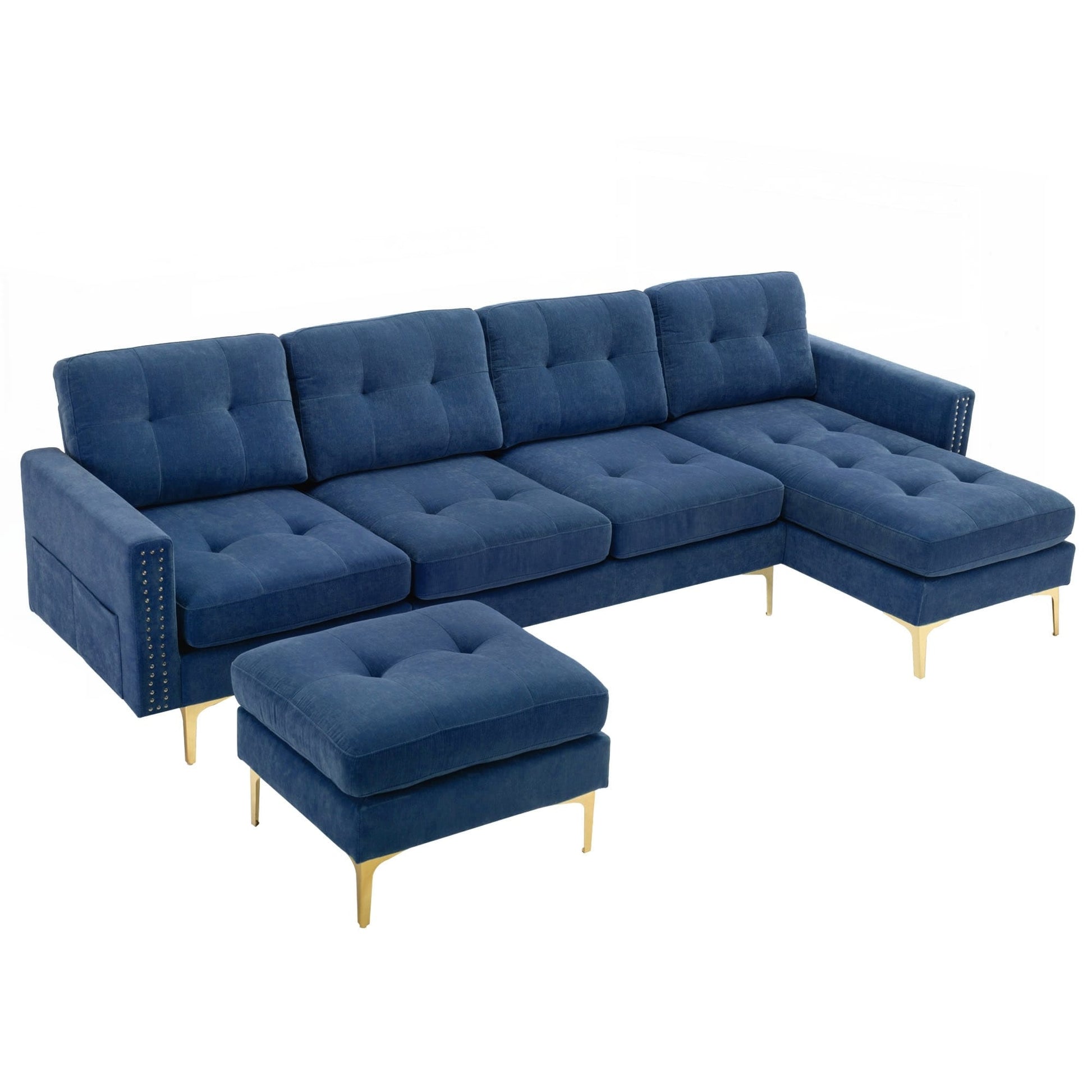 Canapé d'angle convertible en forme de L de 110 pouces