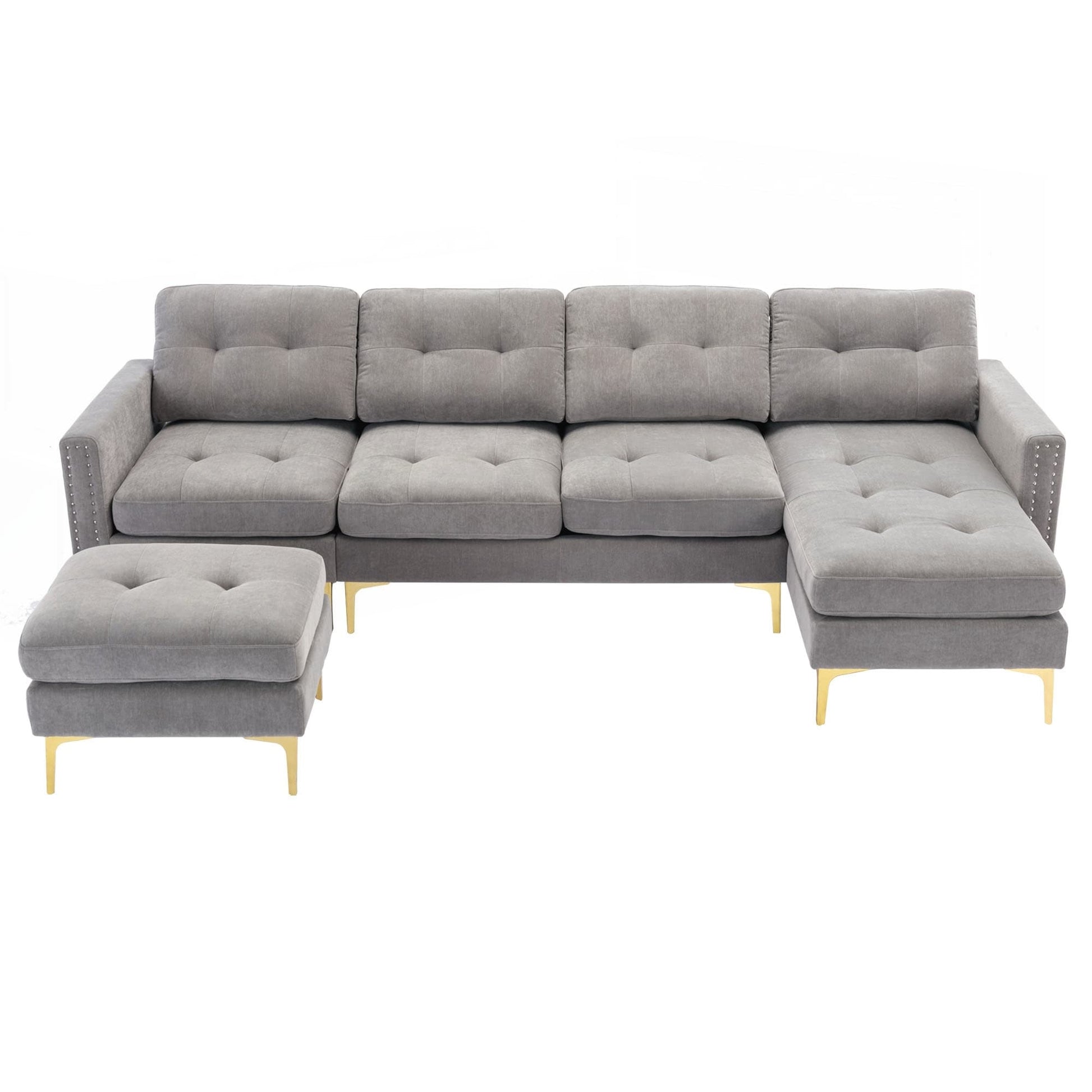 Canapé d'angle convertible en forme de L de 110 pouces