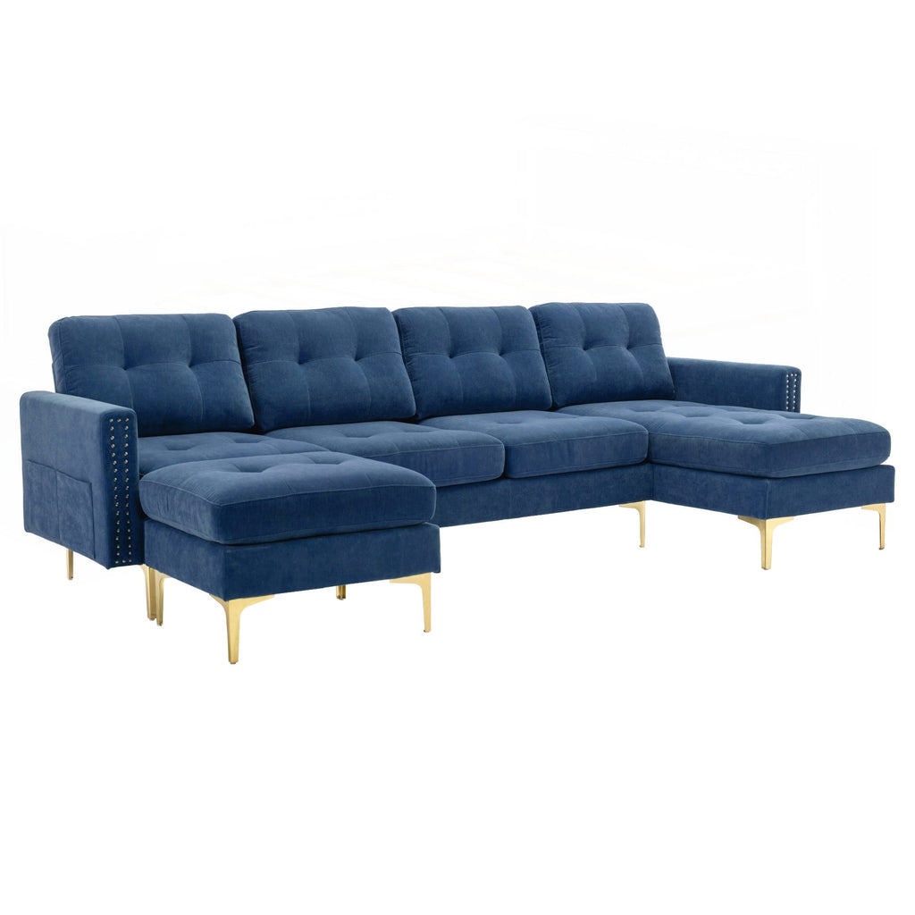 Canapé d'angle convertible en forme de L de 110 pouces
