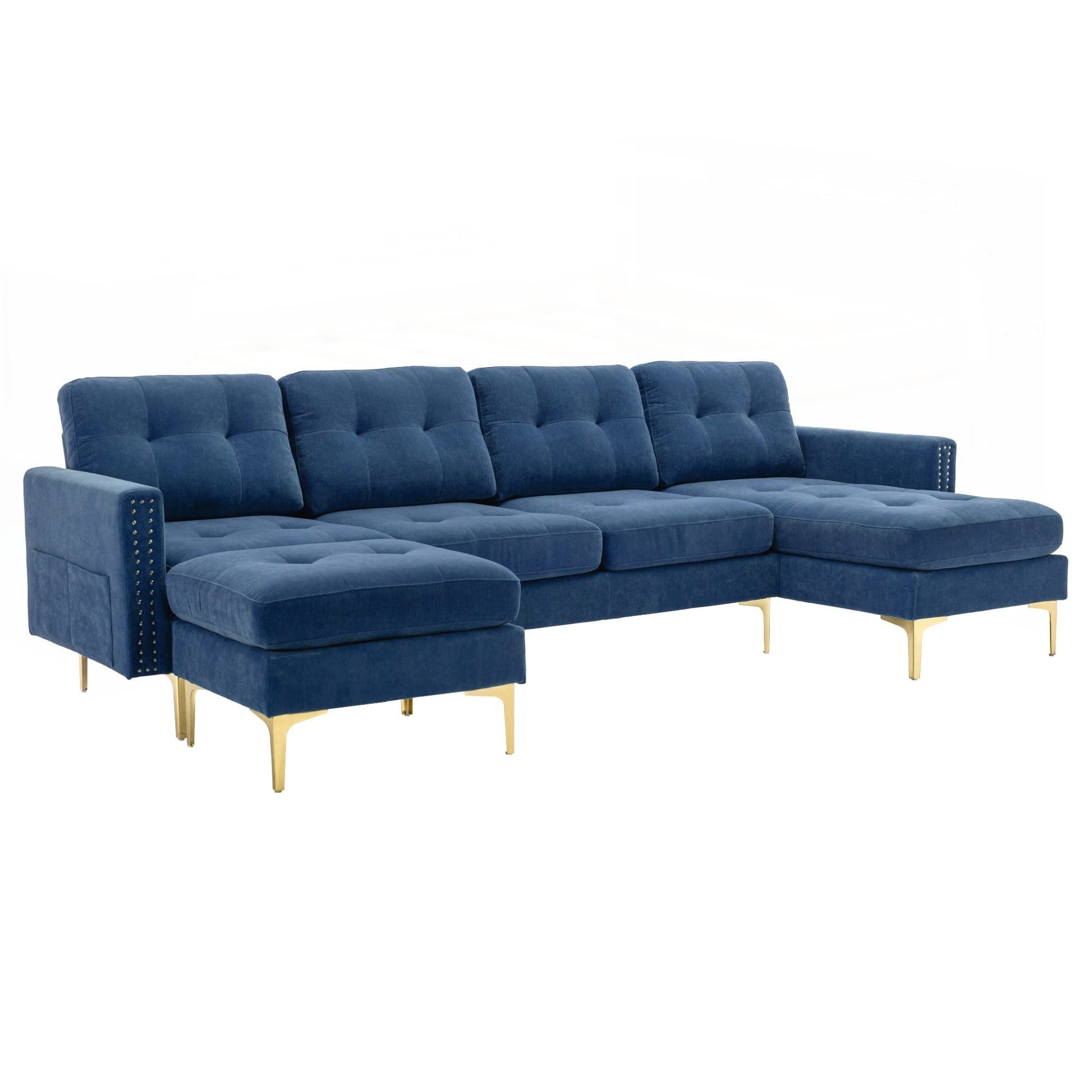 Canapé d'angle convertible en forme de L de 110 pouces