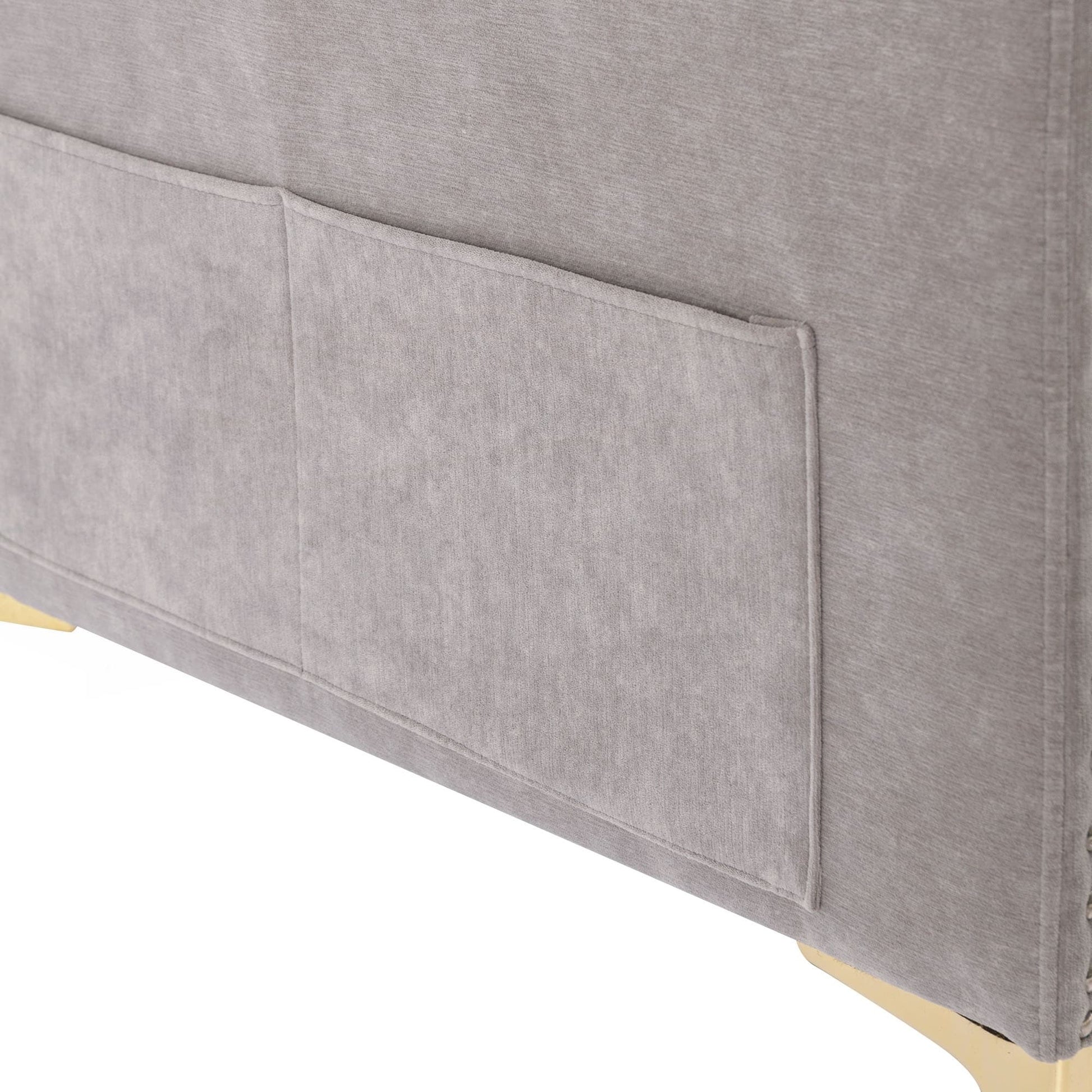 Canapé d'angle convertible en forme de L de 110 pouces