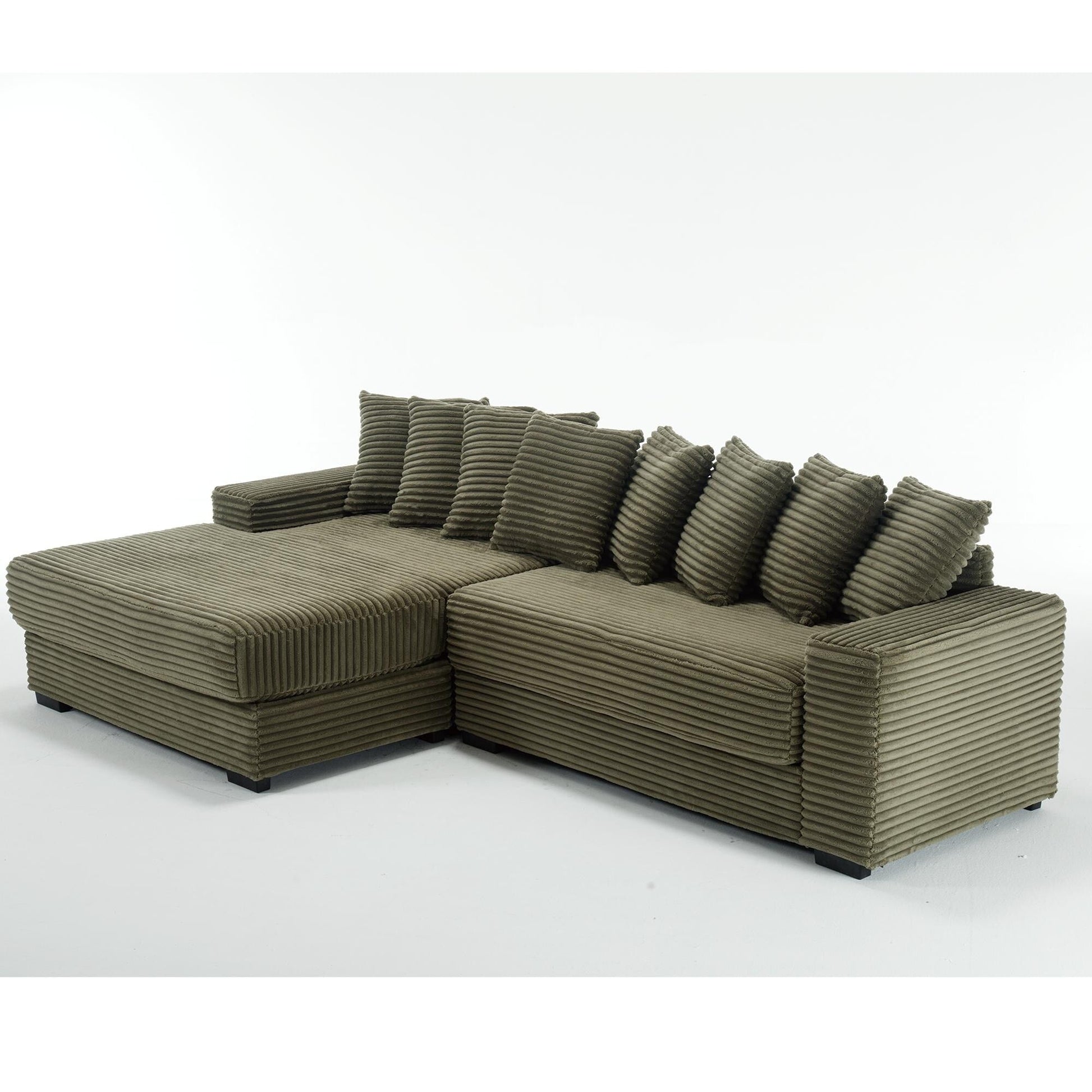 Canapé en flanelle verte 111.4, choix d'abri élégant - compagnon idéal pour le salon, la chambre à coucher, le bureau.