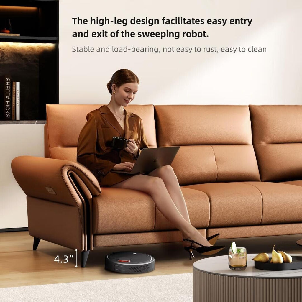 Canapé inclinable électrique en simili cuir de 285 cm avec port de charge USB