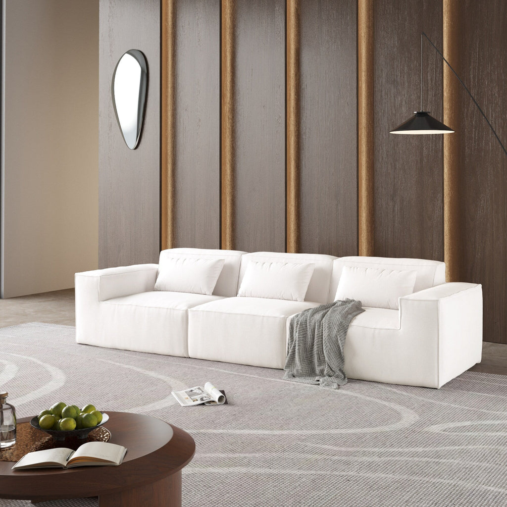 Canapé d'angle modulaire 118, immense canapé-lit nuage 3 places, canapés modernes et confortables en velours côtelé