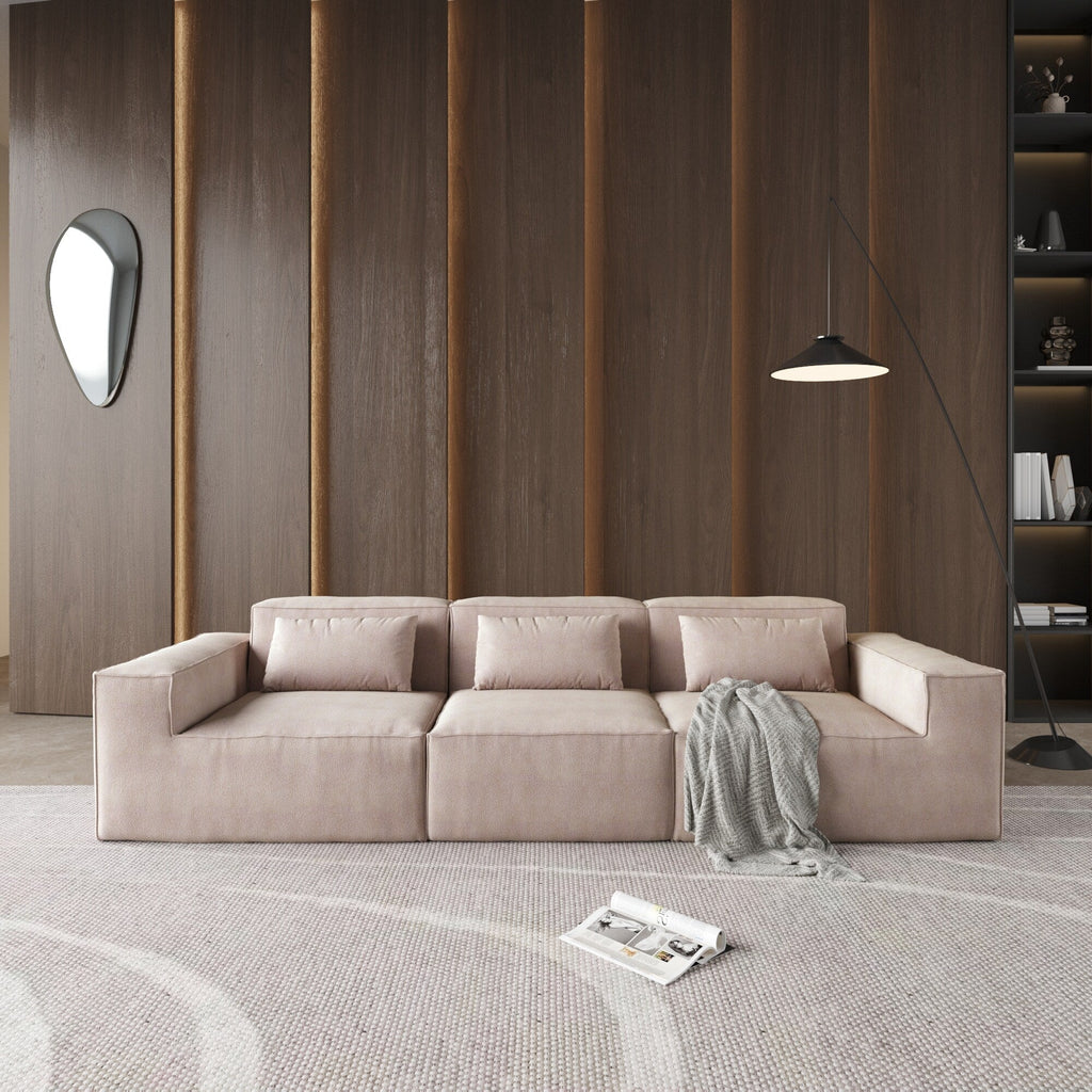 Canapé d'angle modulaire 118, immense canapé-lit nuage 3 places, canapés modernes et confortables en velours côtelé
