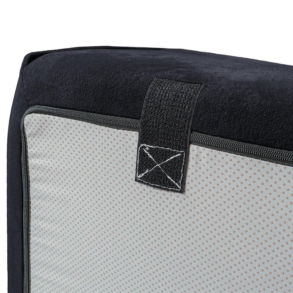 Canapé d'angle modulaire 118 avec housse amovible en tissu et 3 coussins, canapé confortable en tissu cordouroy à 3 places.