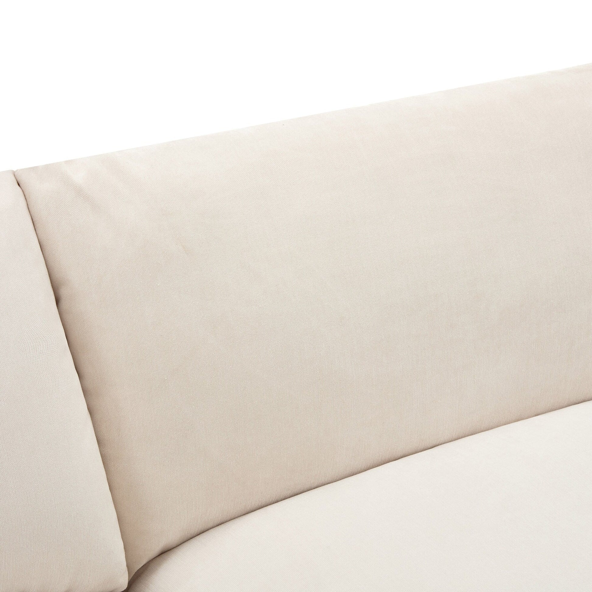 Grand canapé 3 places en polyester (119,5 cm) avec 2 rangements et pieds en bois de caoutchouc pour salon