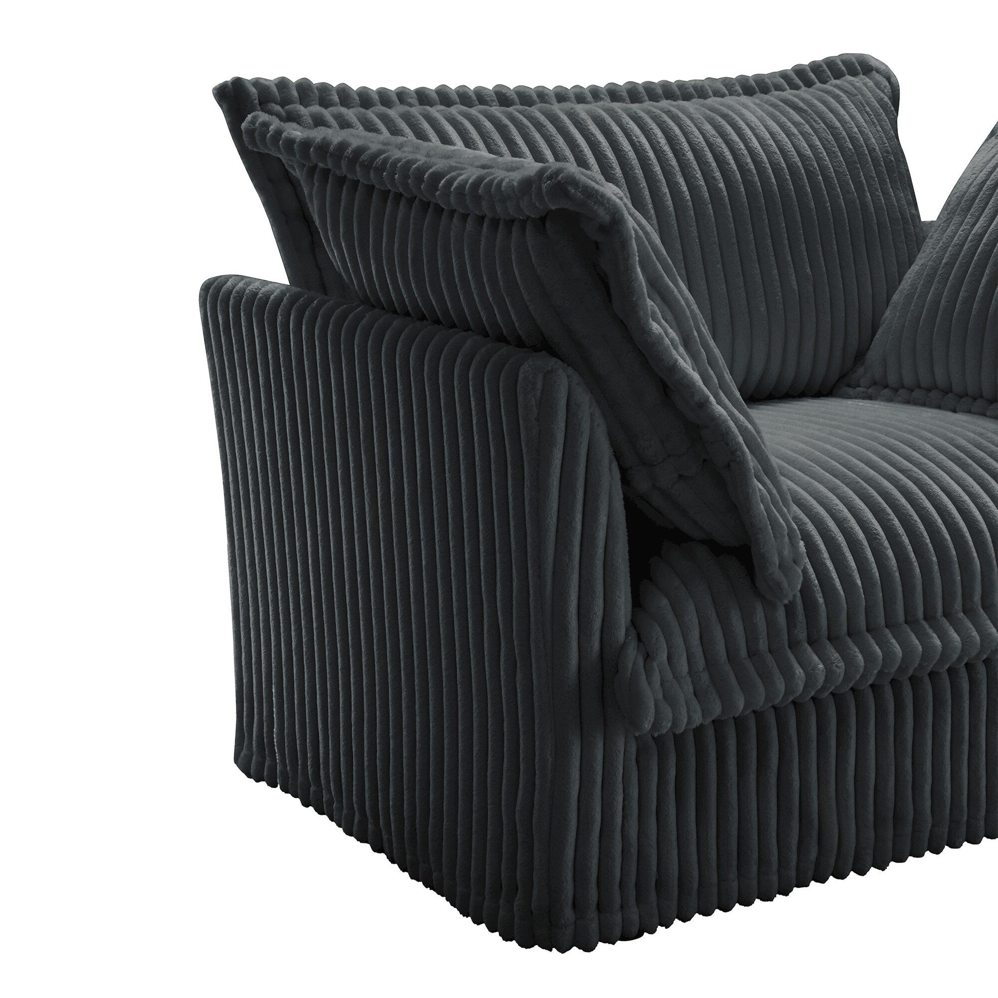 Canapé 4 places en velours côtelé 120 avec de nombreux coussins moelleux pour le salon et la chambre à coucher