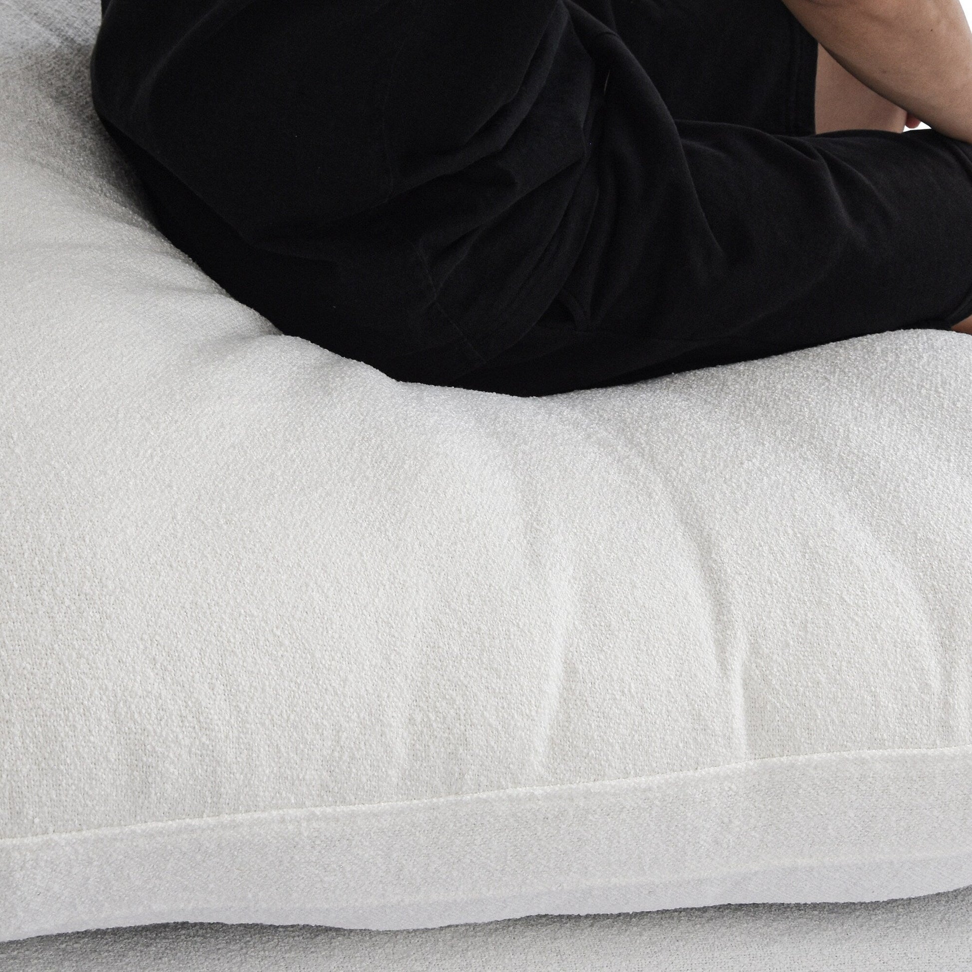 Canapé d'angle moderne en forme de L, 120 cm, en lin, canapé modulable avec pouf coffre.