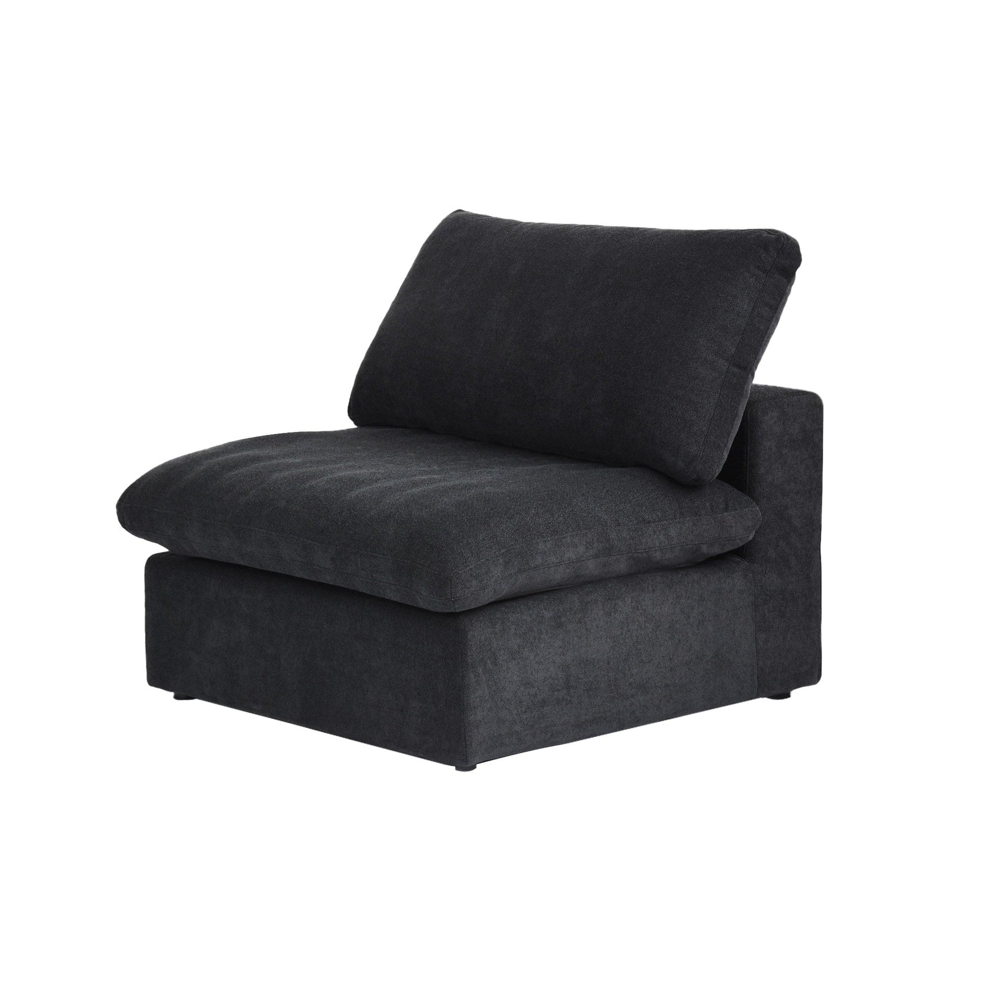 Canapé d'angle moderne en forme de L, 120 cm, en lin, canapé modulable avec pouf coffre.