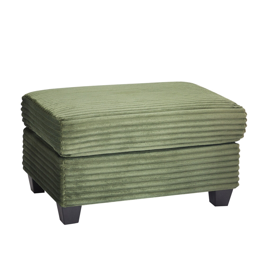 Canapé d'angle en forme de U en velours côtelé de 125 pouces avec pouf amovible