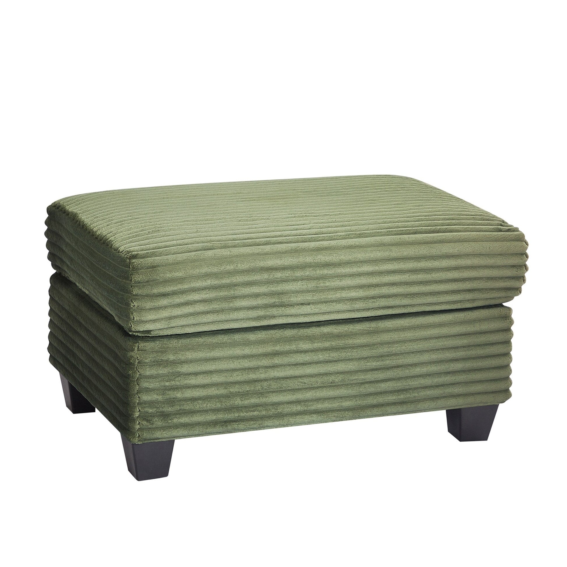 Canapé d'angle en forme de U en velours côtelé de 125 pouces avec pouf amovible