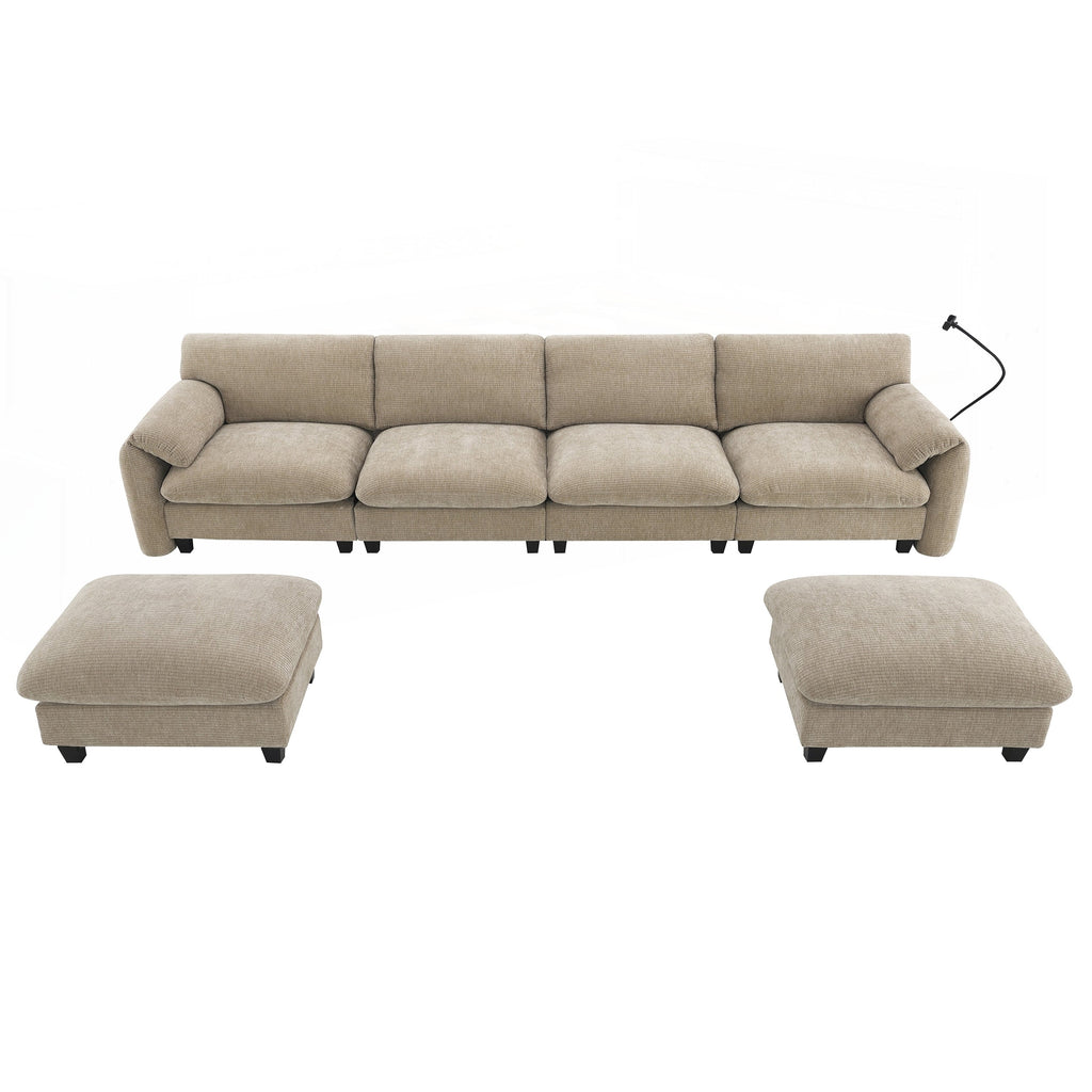 Canapé d'angle modulaire de 140 pouces
