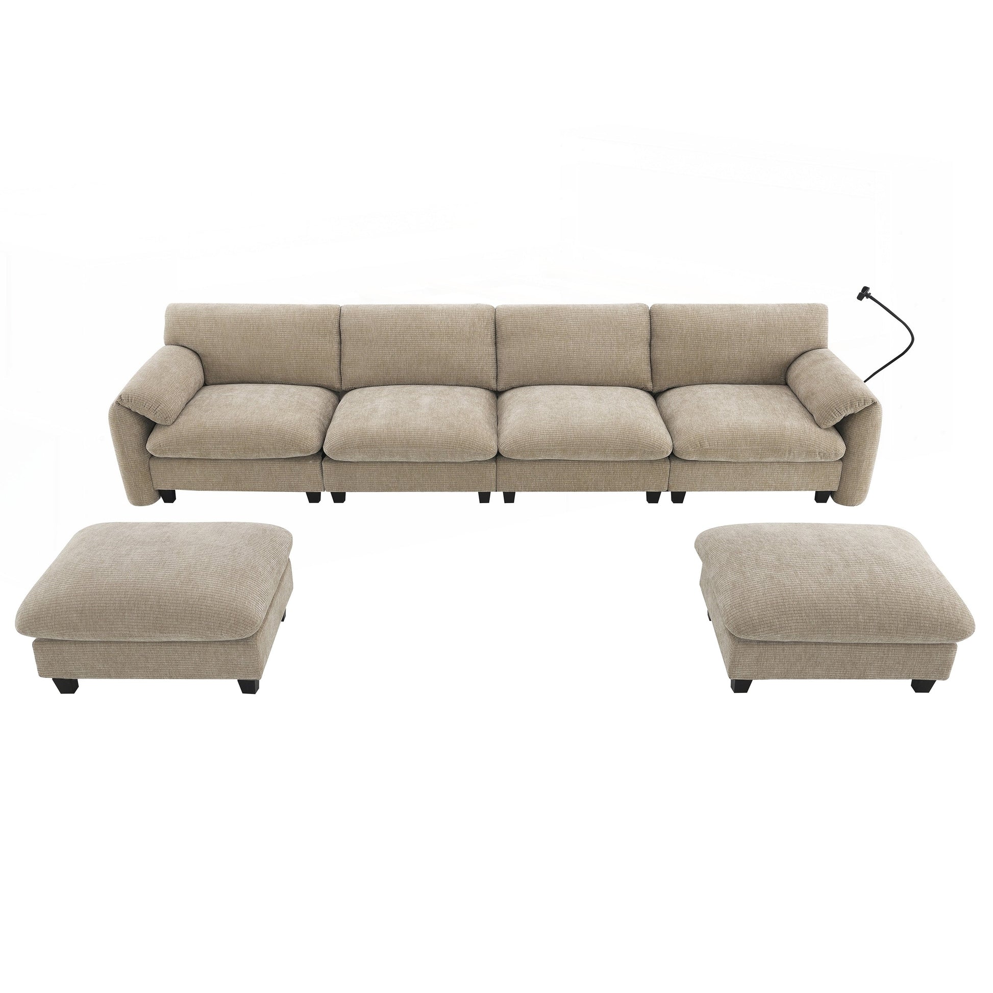 Canapé d'angle modulaire de 140 pouces