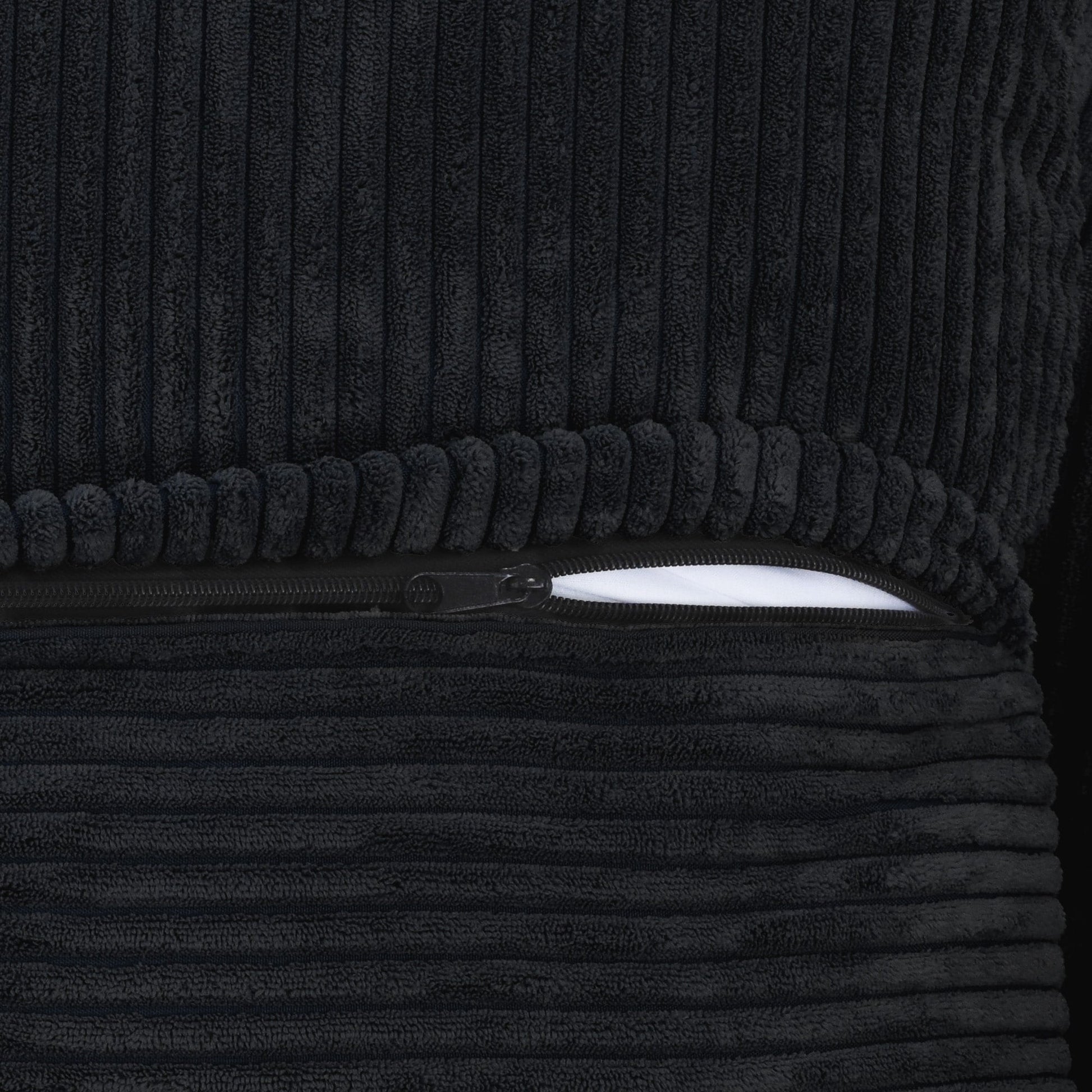 Canapé d'angle contemporain en cordouroy 142, modèle Classic Deep Couch