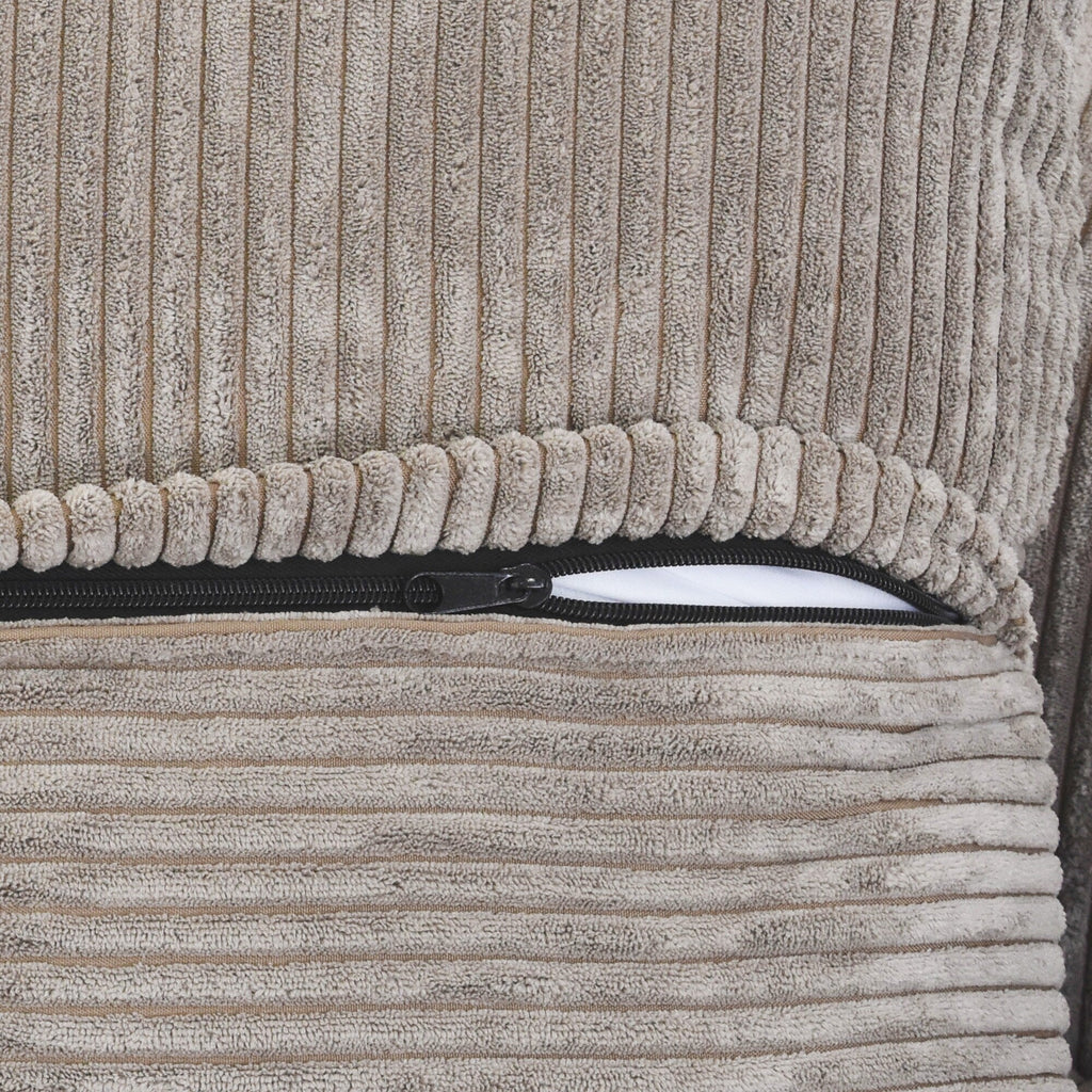 Canapé d'angle contemporain en cordouroy 142, modèle Classic Deep Couch